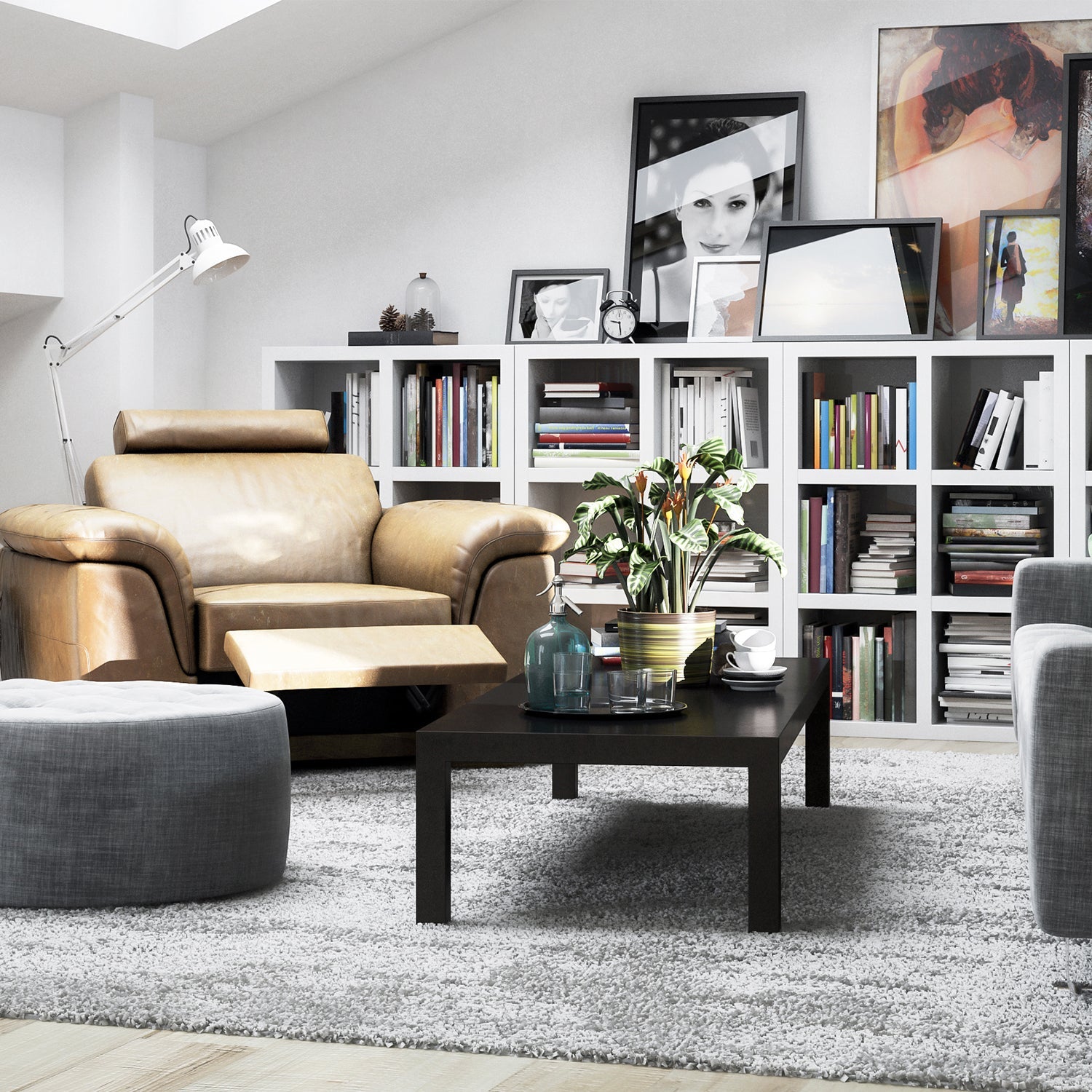 Industrial Coffee Table Set of 2 for Living Room Balcony Home and Office - Tribesigns