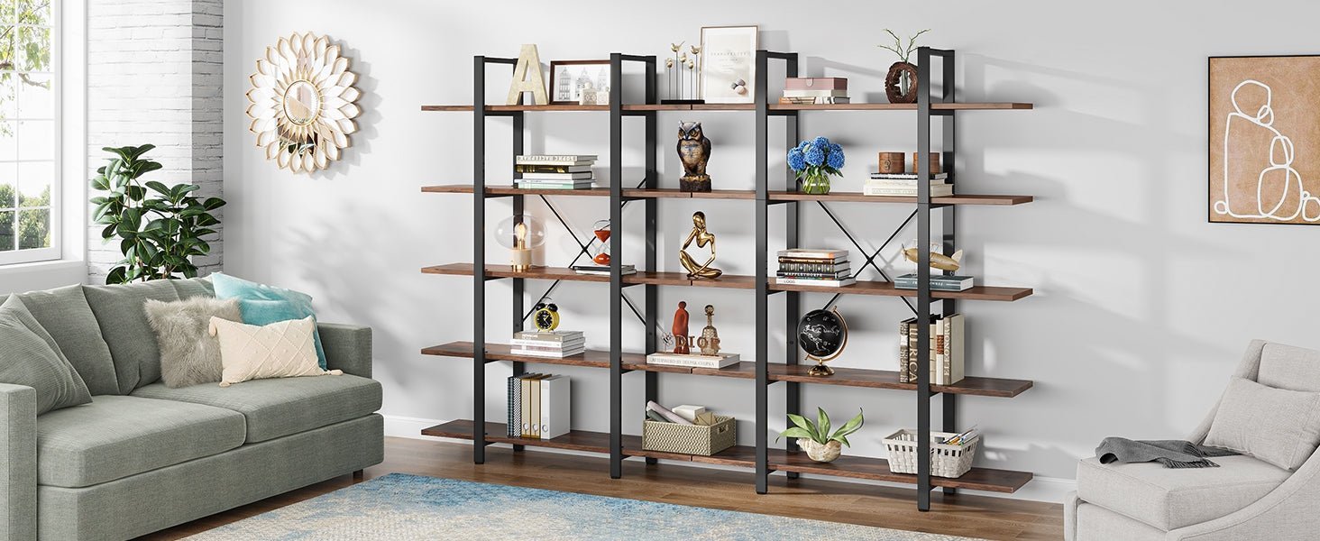 Tribesigns 5-Tier Vintage Industrial Bookshelf Review-Tribesigns