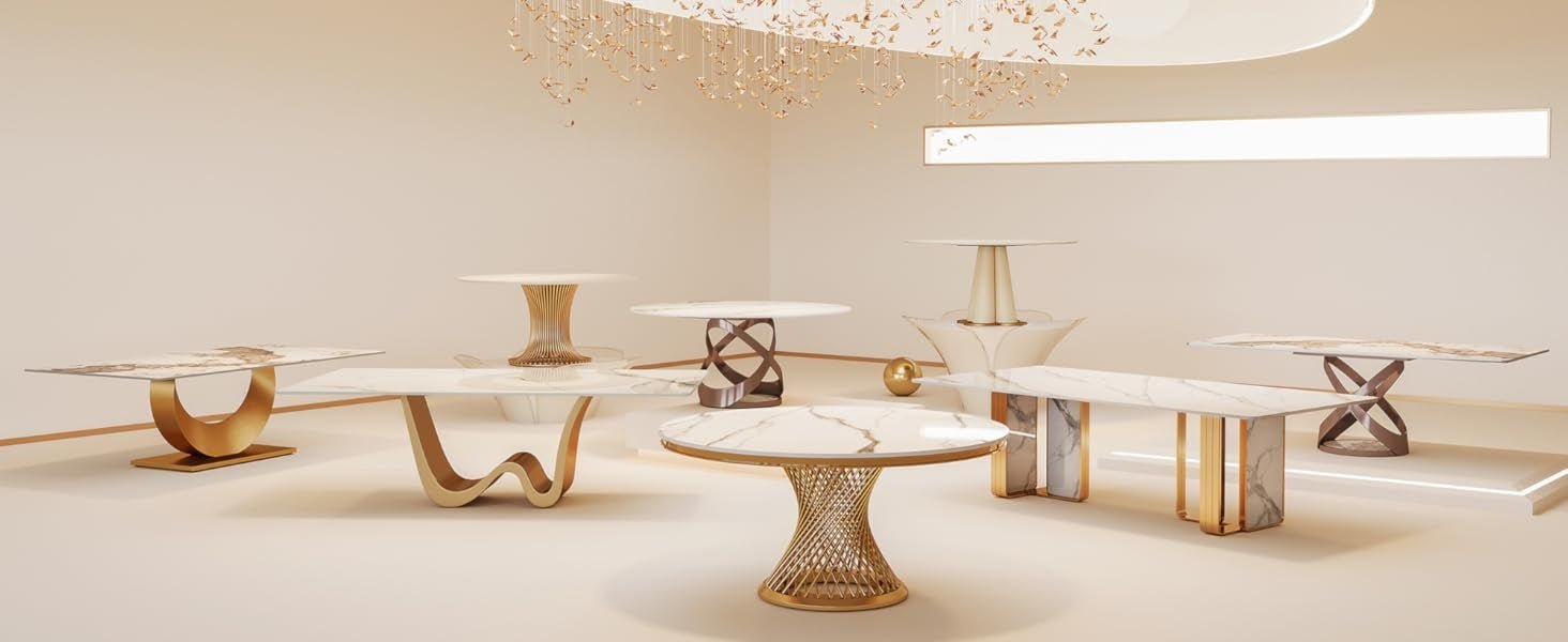 Top Luxury Sintered Stone Dining Tables from Tribesigns