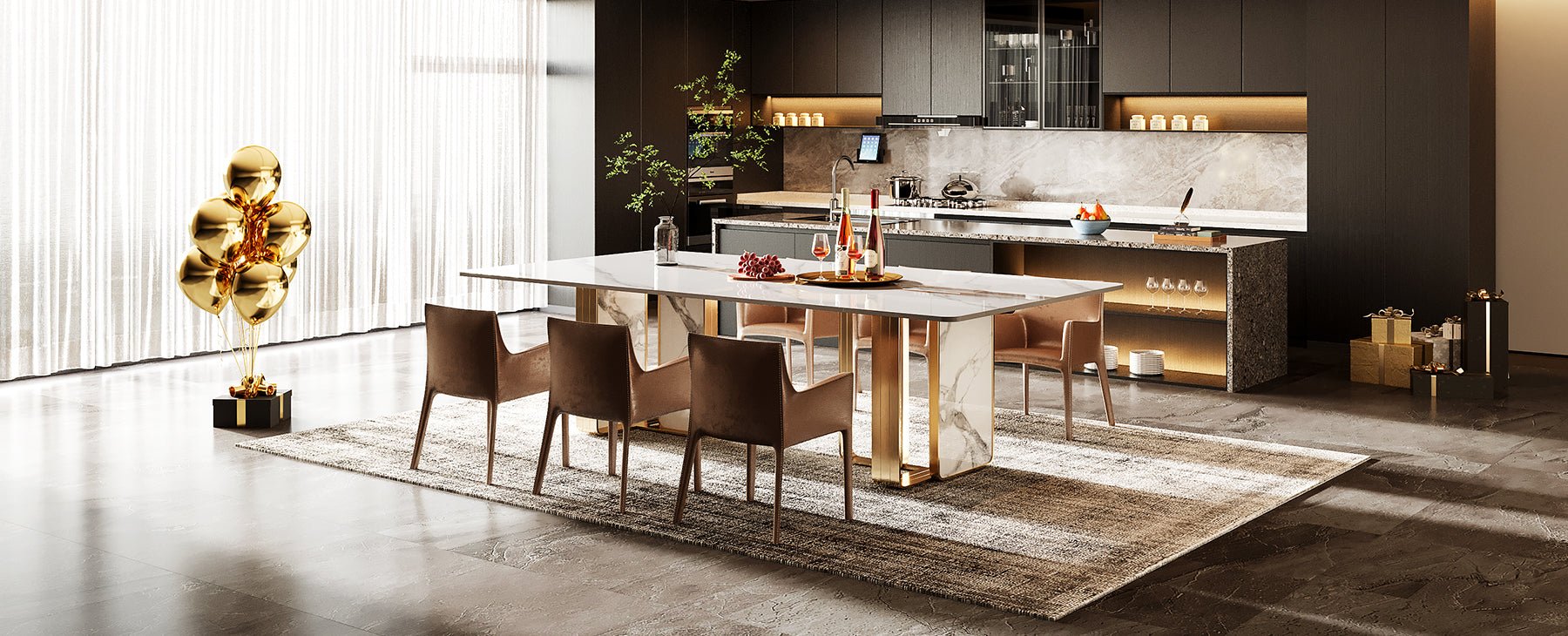 How to Choose the Right Sintered Stone Dining Table - Tribesigns