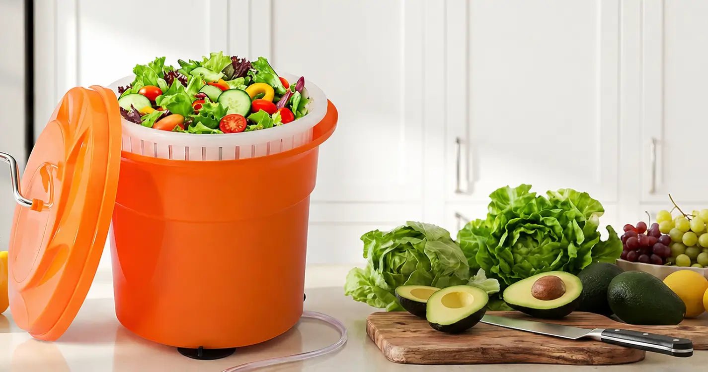 How to Use Tribesigns Manual Commercial Salad Spinner?
