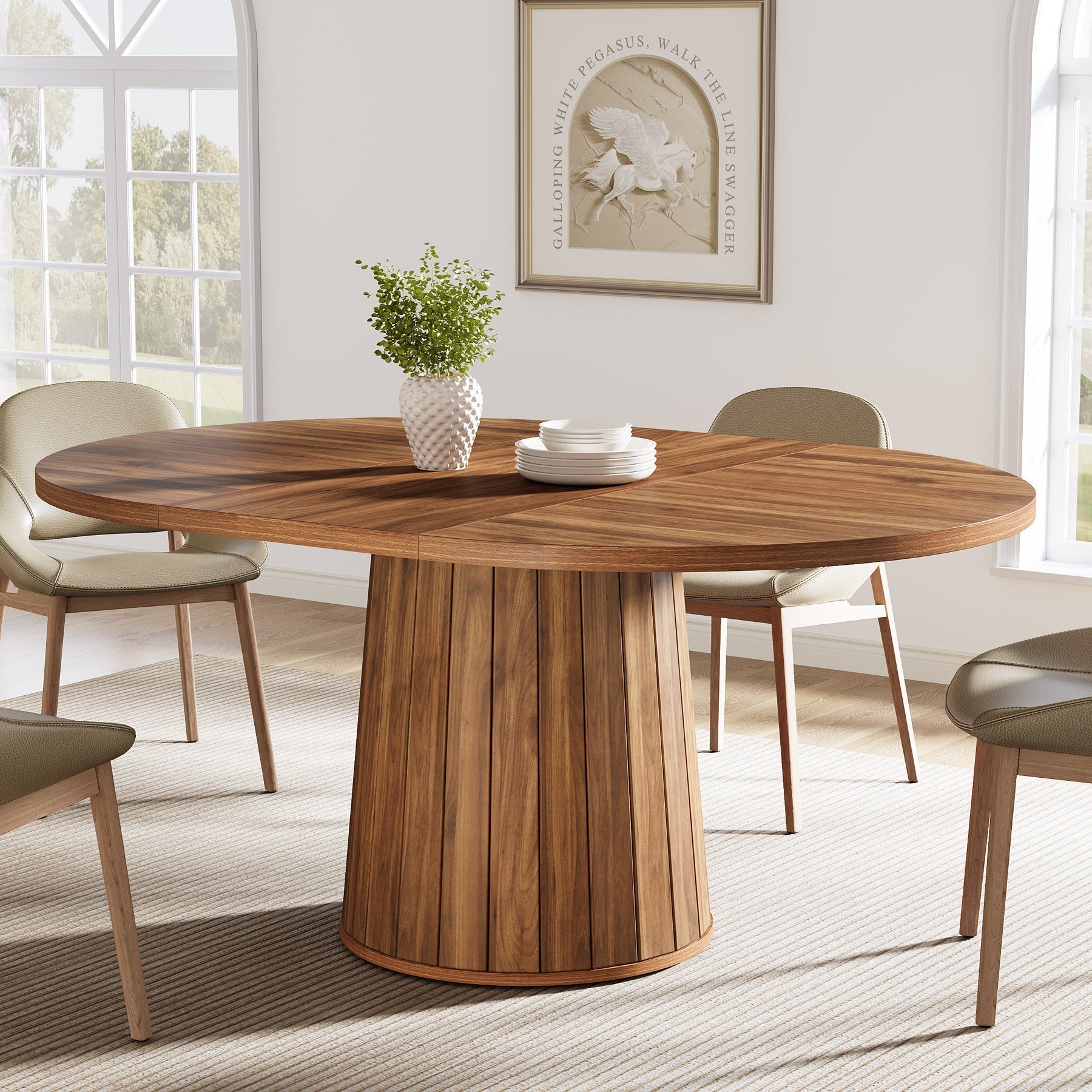 Is Oval a Good Shape for a Dining Table? Pros, Cons, and Styling Tips - Tribesigns