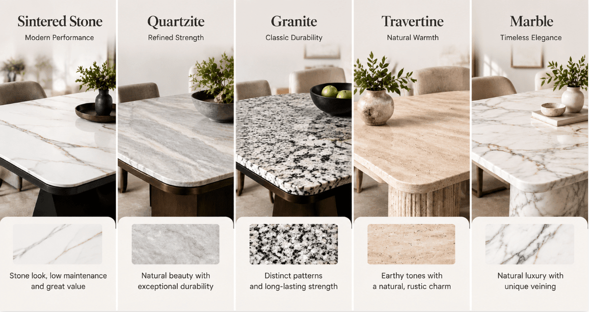 tribesigns stone dining tables