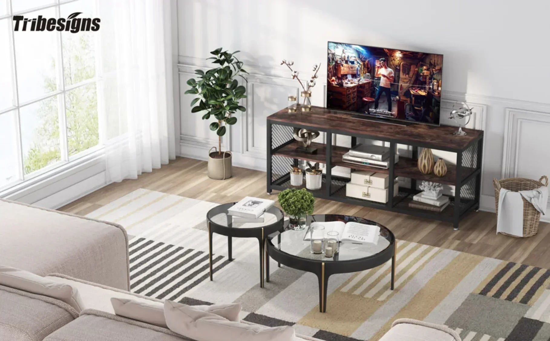 TV Stand Height & Size Guide (2025 Chart) - Tribesigns