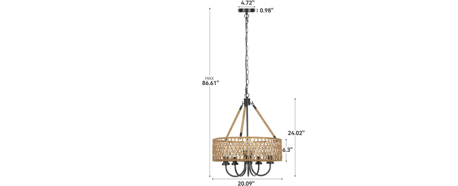 What Size Chandelier for Dining Room- Chandelier Size Guide - Tribesigns