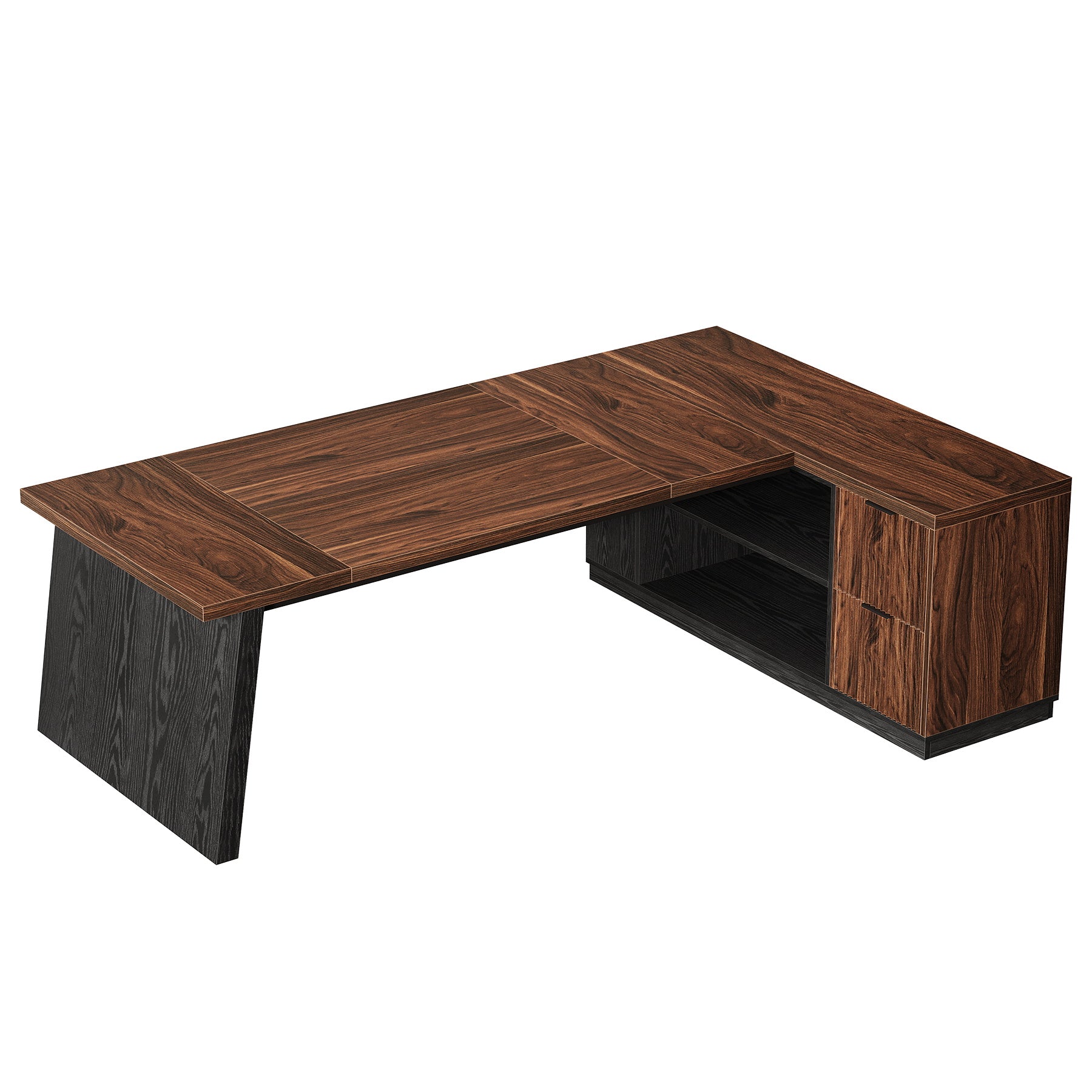 78" L Shaped Executive Desk, Corner Computer Desk Home Office Desk