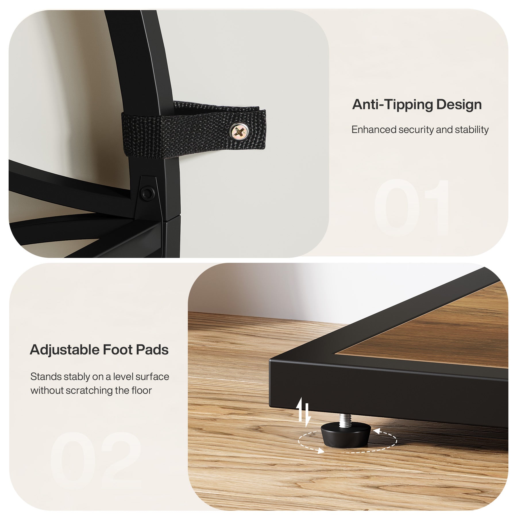 47" Console Table, Industrial 2-Tier Sofa Table with Geometric Metal Frame