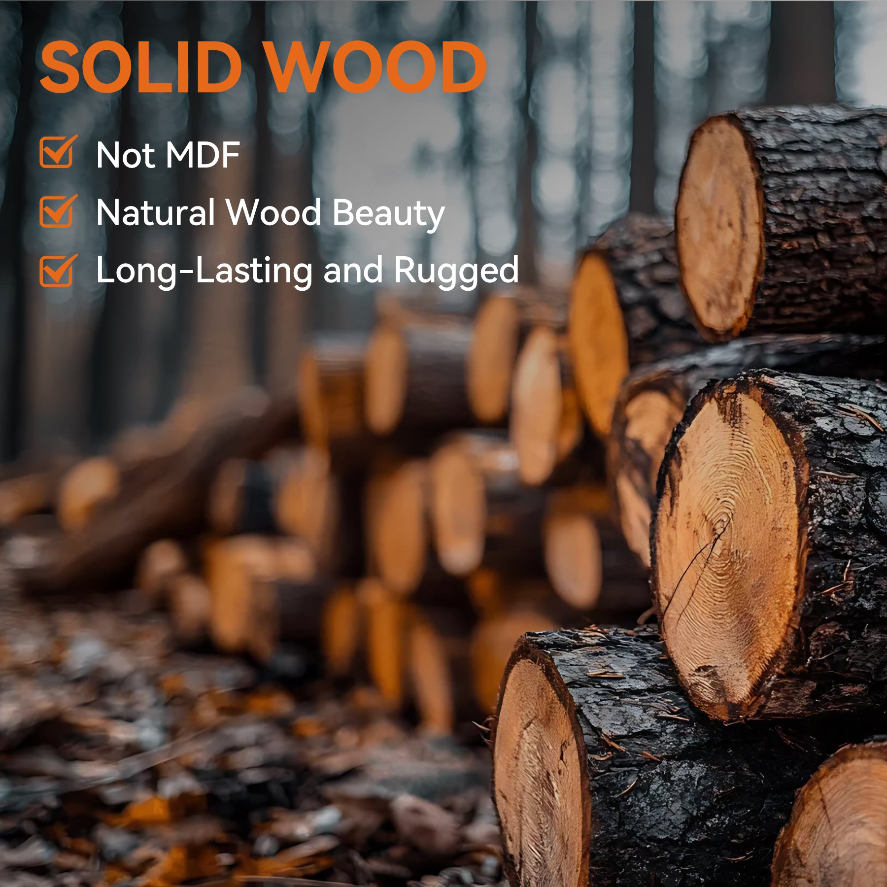 59" Solid Wood Bench, Rustic Heavy Duty Entryway Bench with Sturdy Legs