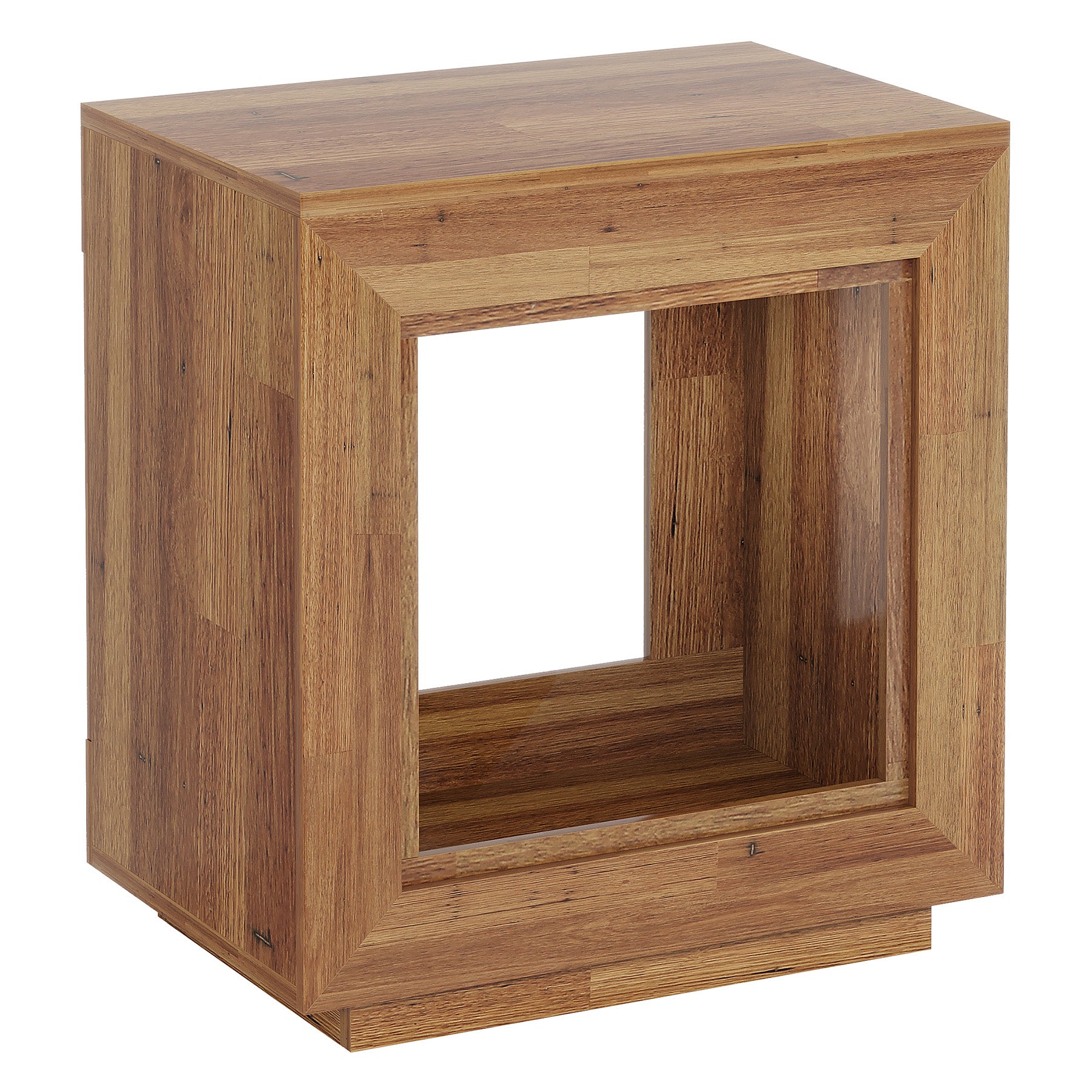 Wood End Table, Square Side Table Nightstands with Storage