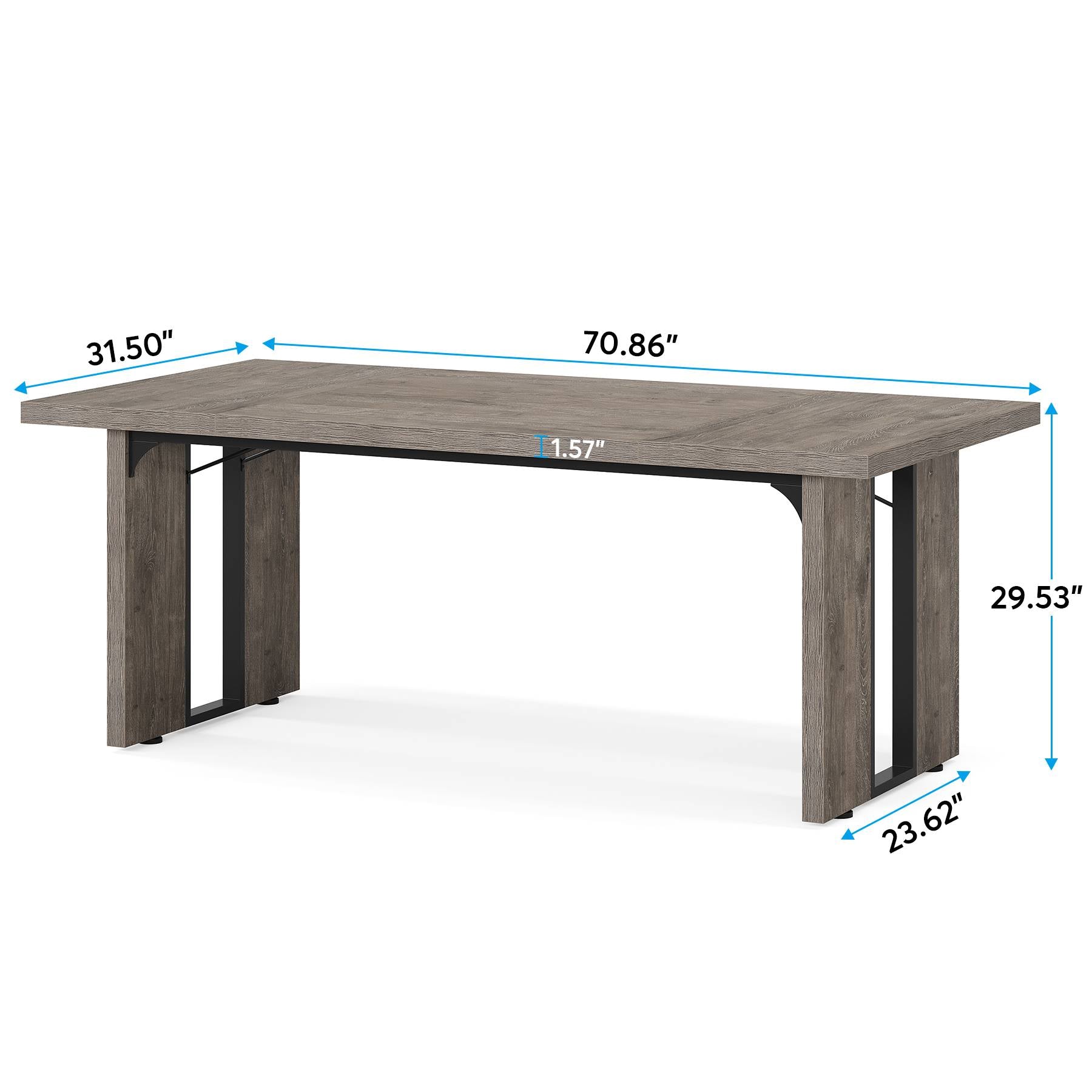 Simple Executive Desk, 70.9" Computer Desk Meeting Table for Home Office Tribesigns
