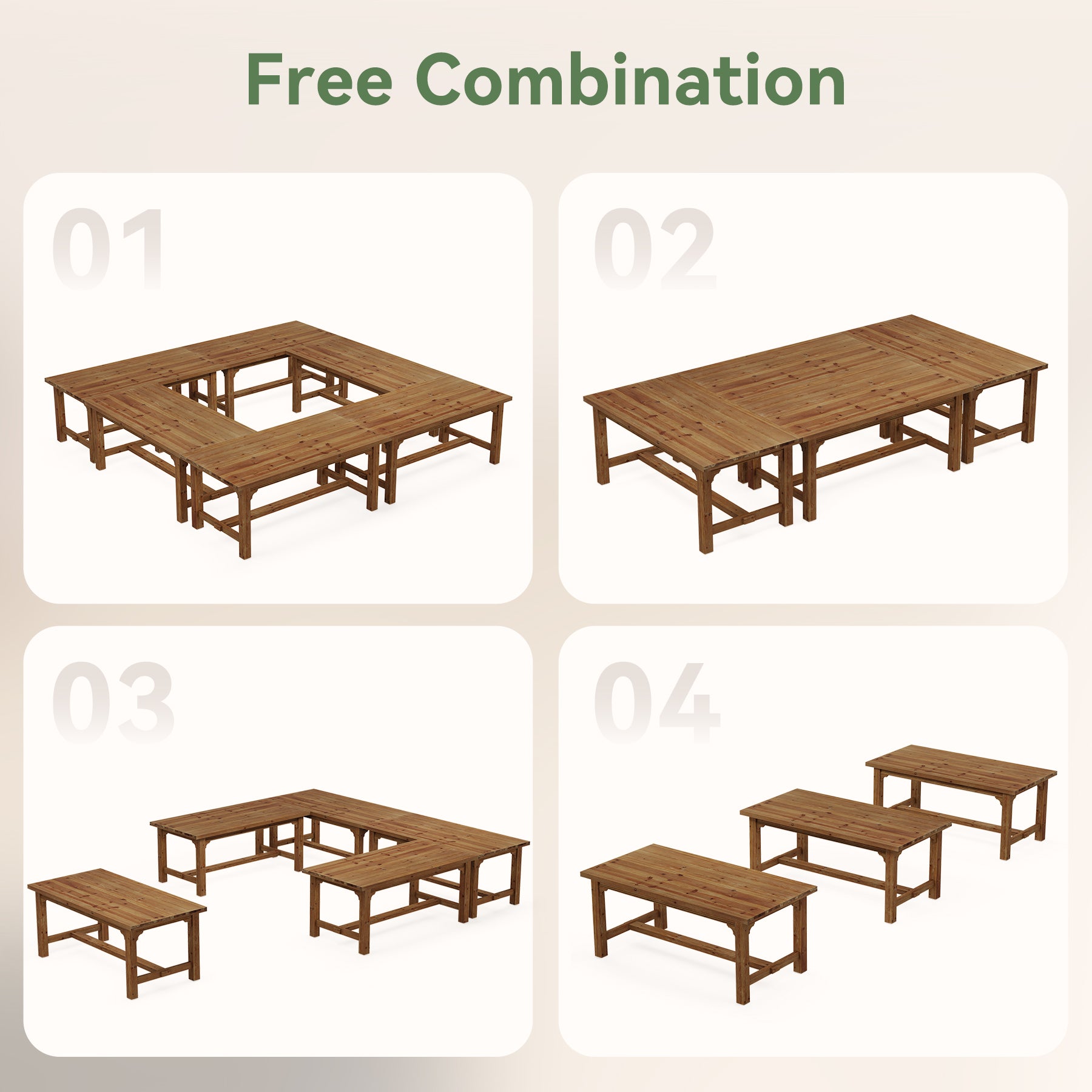 Solid Wood Executive Desk, 63" Computer Desk with Foot Bar for Home Office