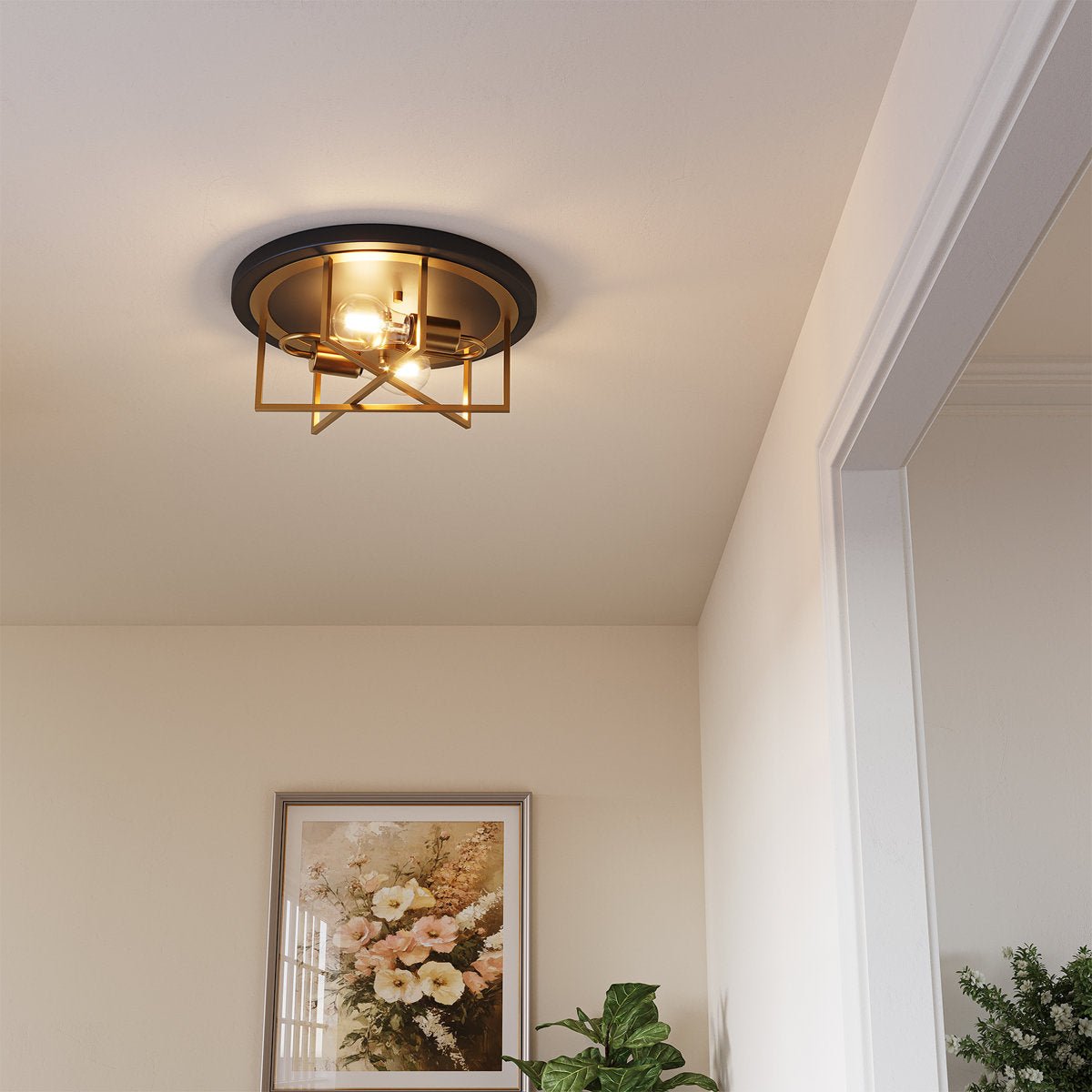 12.99" Ceiling Light Fixtures, 2 - Light Flush Mount Lighting for any Room Tribesigns