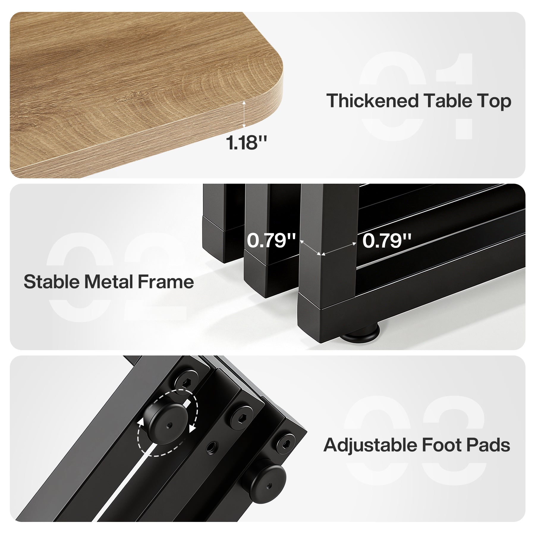 39.4-Inch Conference Table for 4, Compact Modular Meeting Table for Small Offices