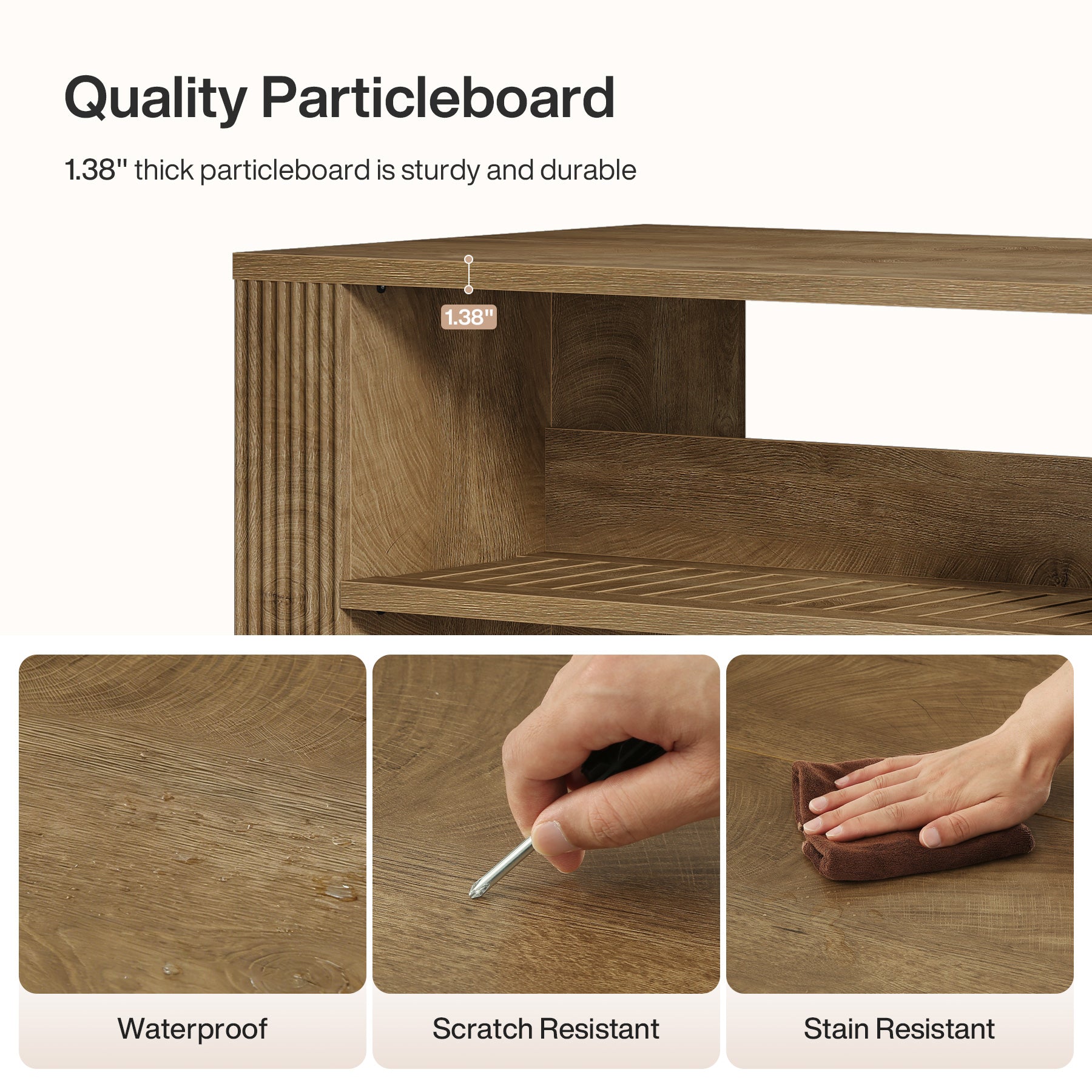 59" Kitchen Island, Large Storage Islands Coffee Unit with Shelves