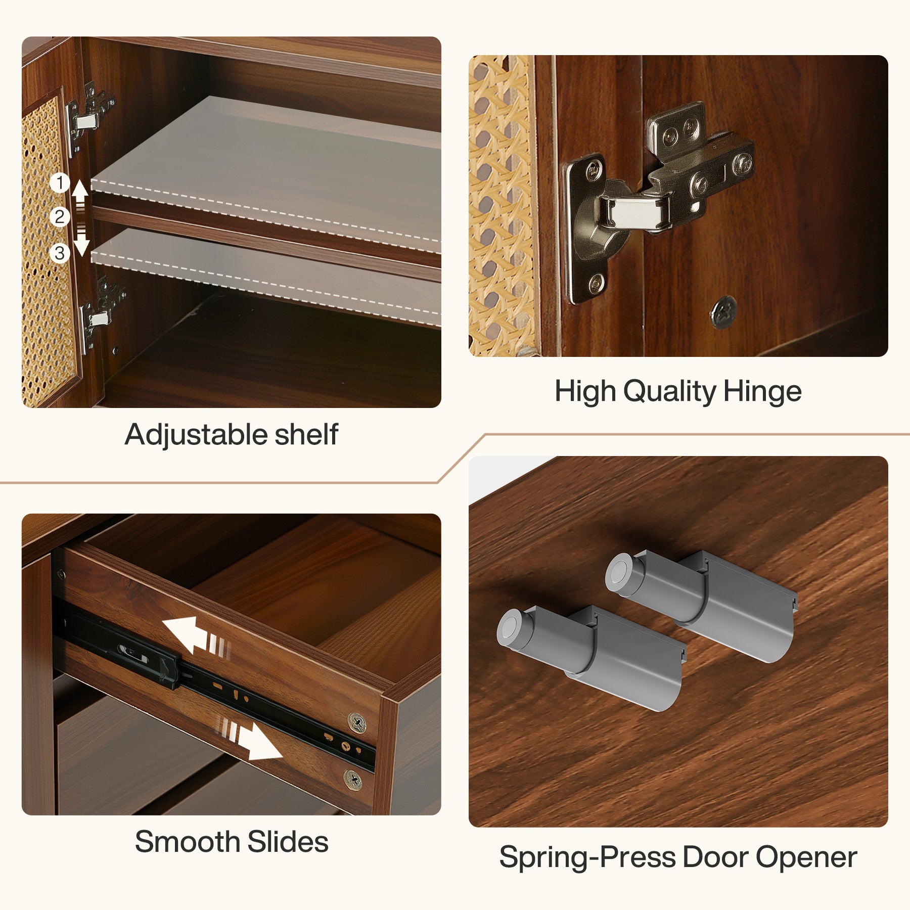 70.9" TV Stand with Storage and Drawers for TVs up to 80"