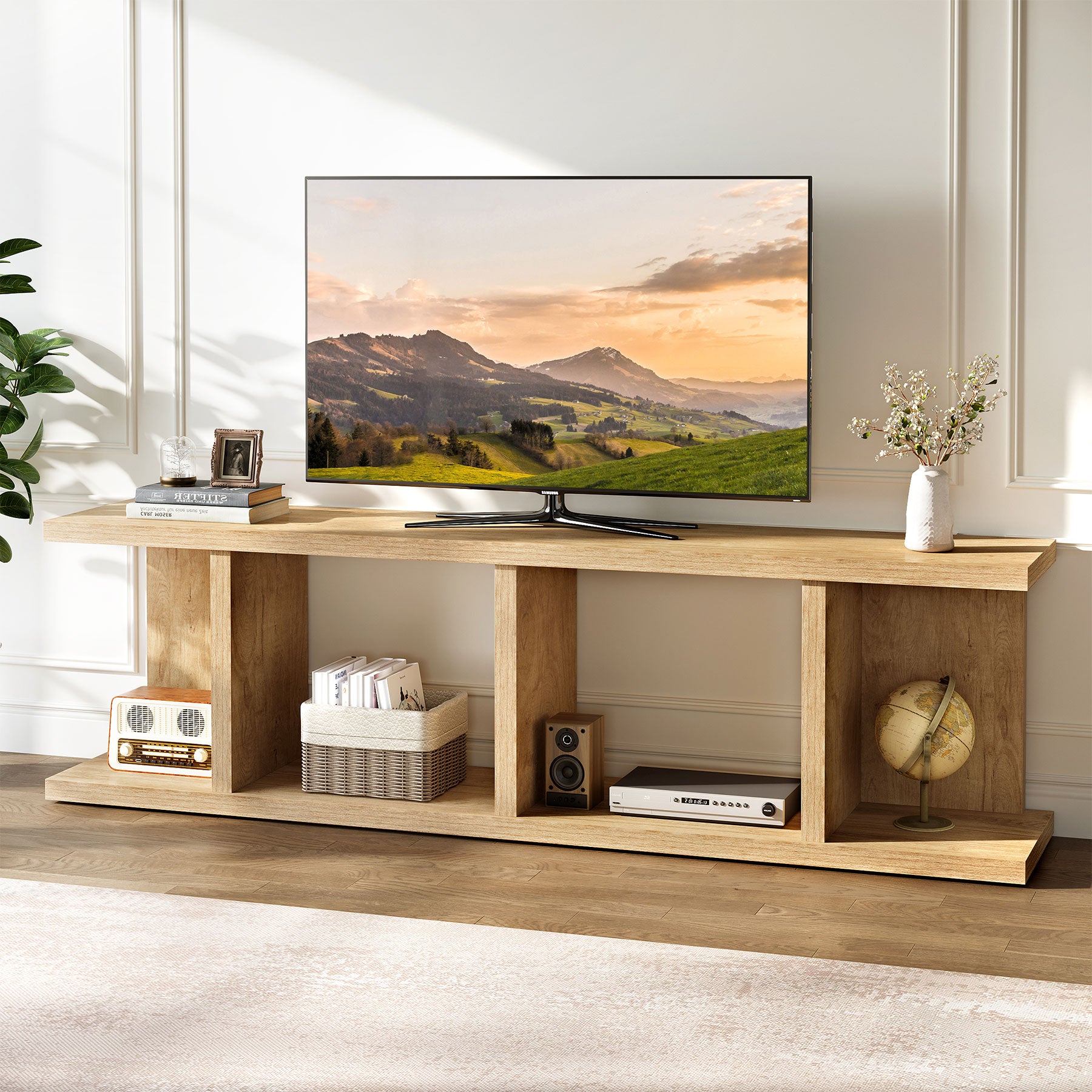 Tribesigns 70.8" TV Stand, Entertainment Center with Storage for Living Room