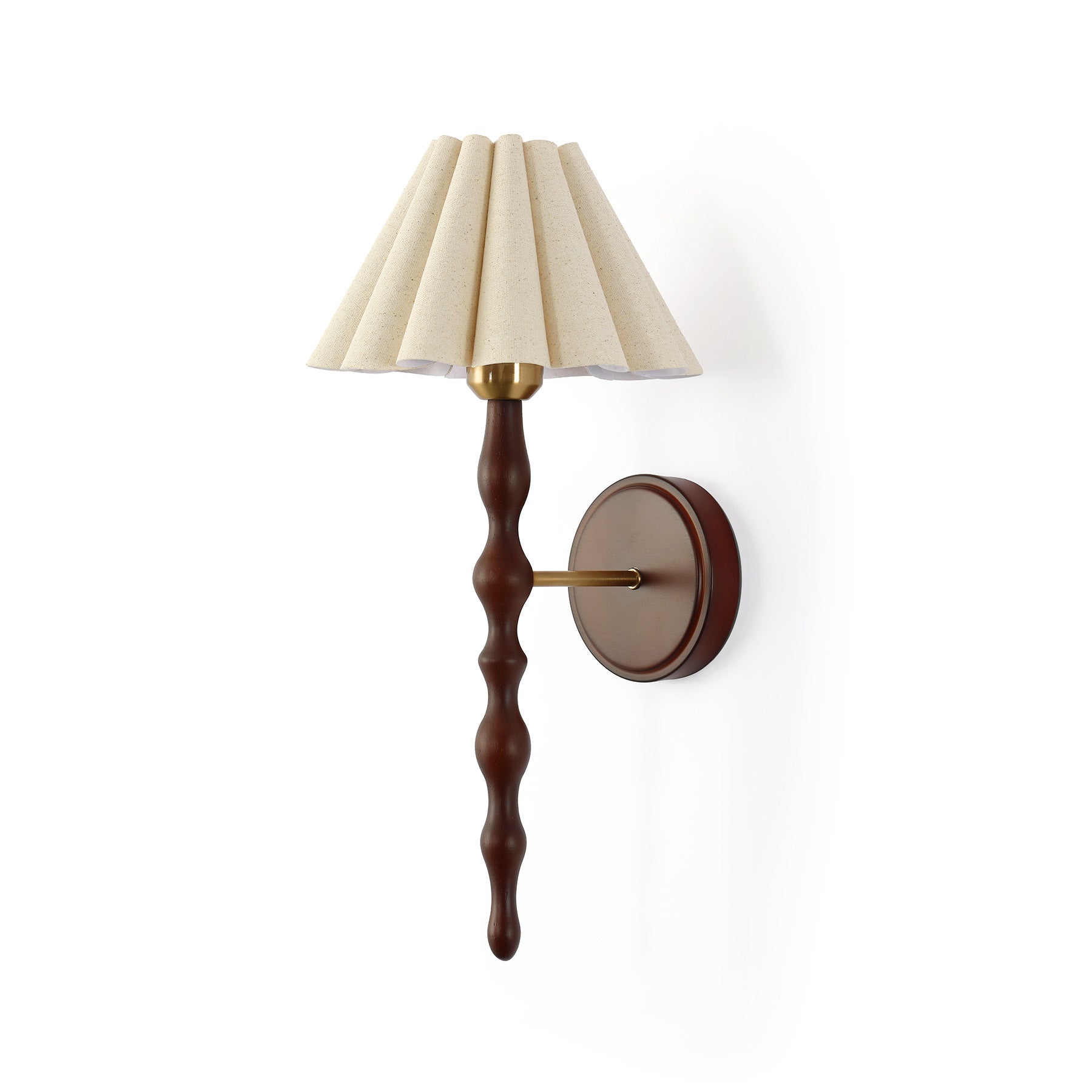 Vintage Wall Sconce, 19.7" 1-Light Wall Lamp with Faux Wood Metal Arm