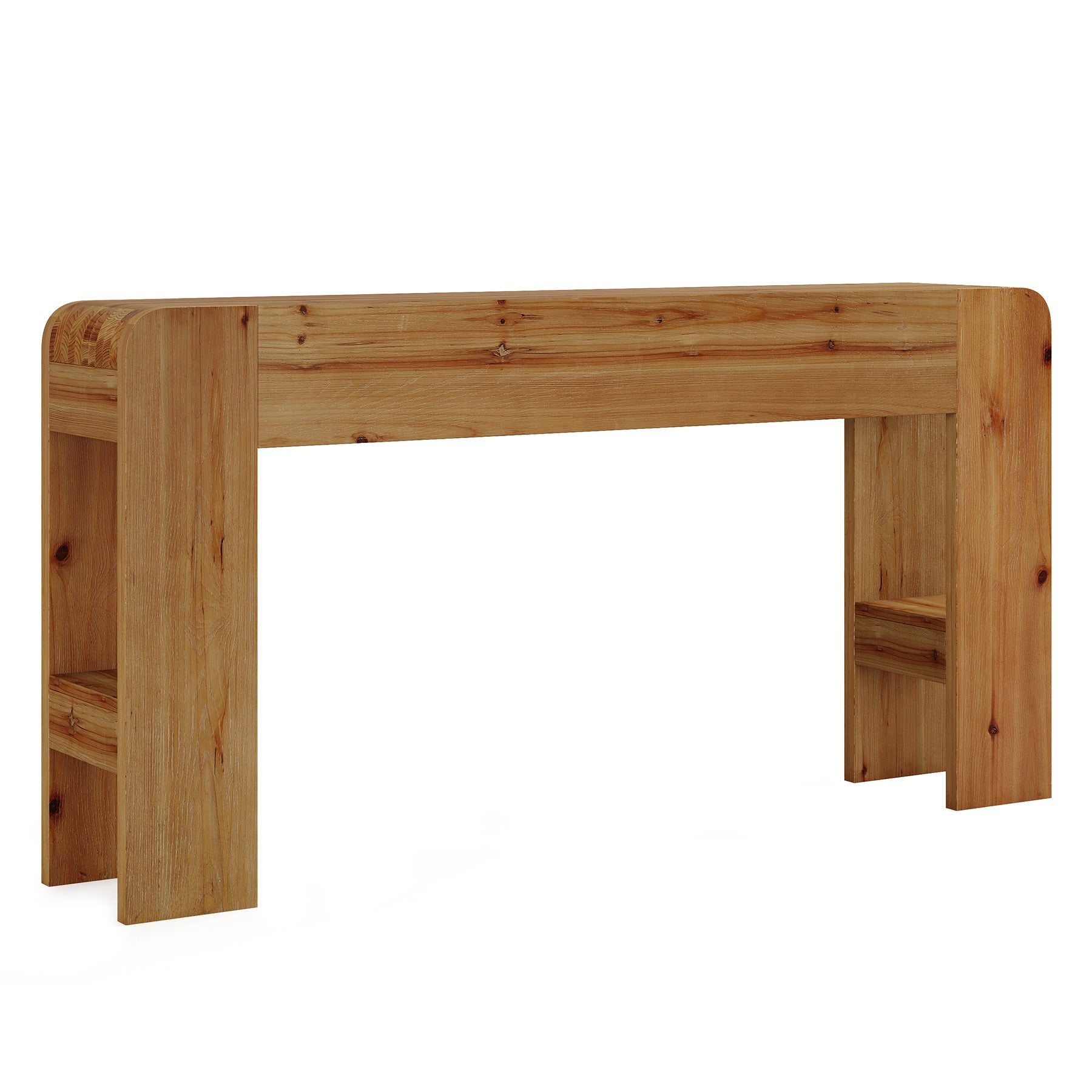63" Solid Wood Farmhouse Console Table, Narrow Sofa Table for Entryway, Hallway, or Behind Couch