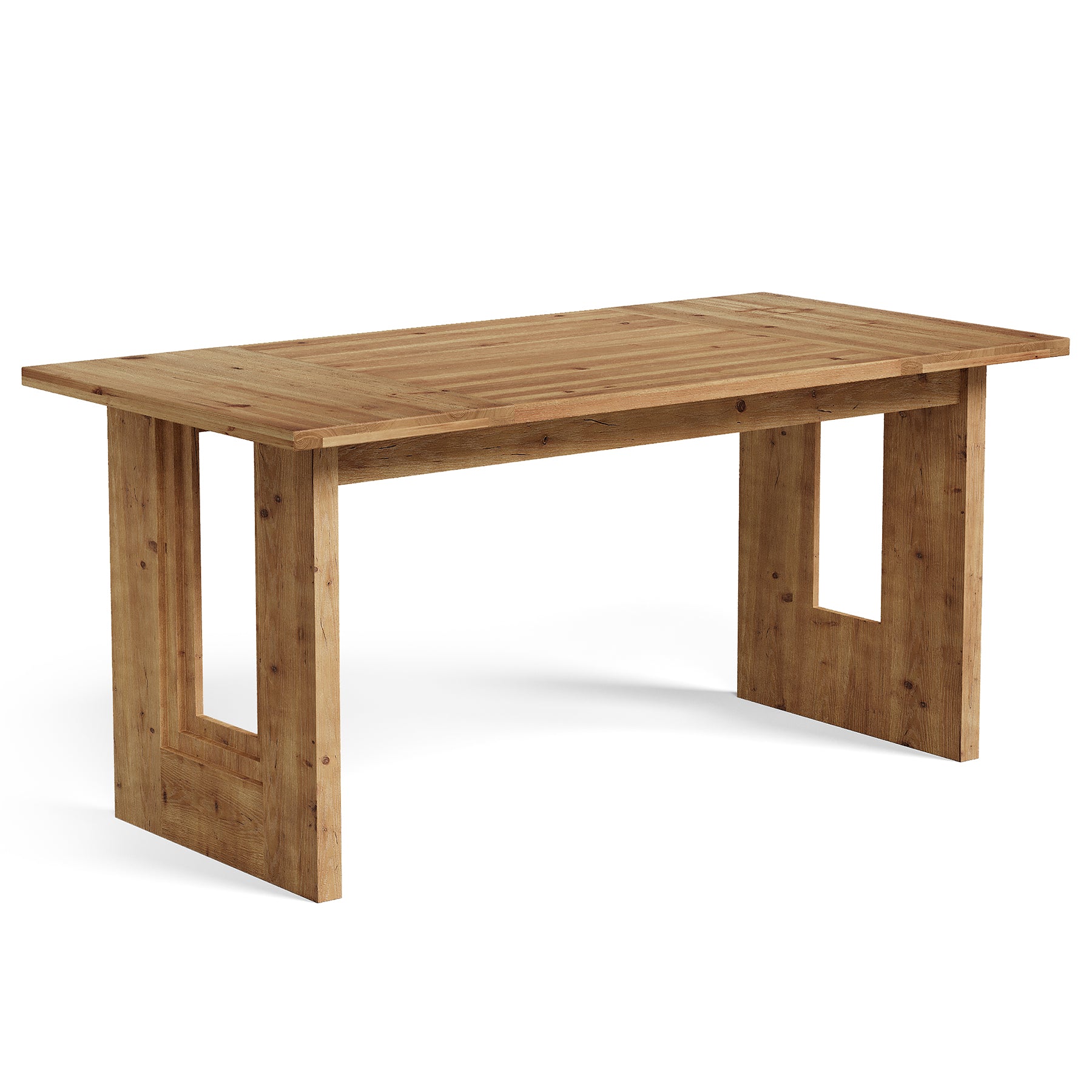 63" Solid Wood Farmhouse Dining Table for 6, Rectangular Wooden Kitchen Table