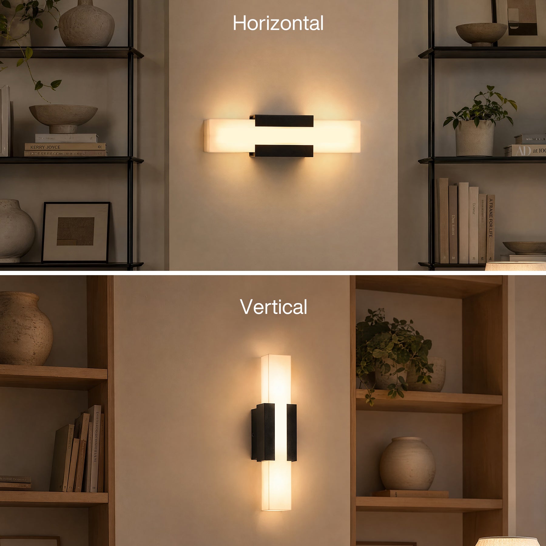 Outdoor Wall Light, Modern Exterior Wall Sconce with Metal Base & Acrylic Shade