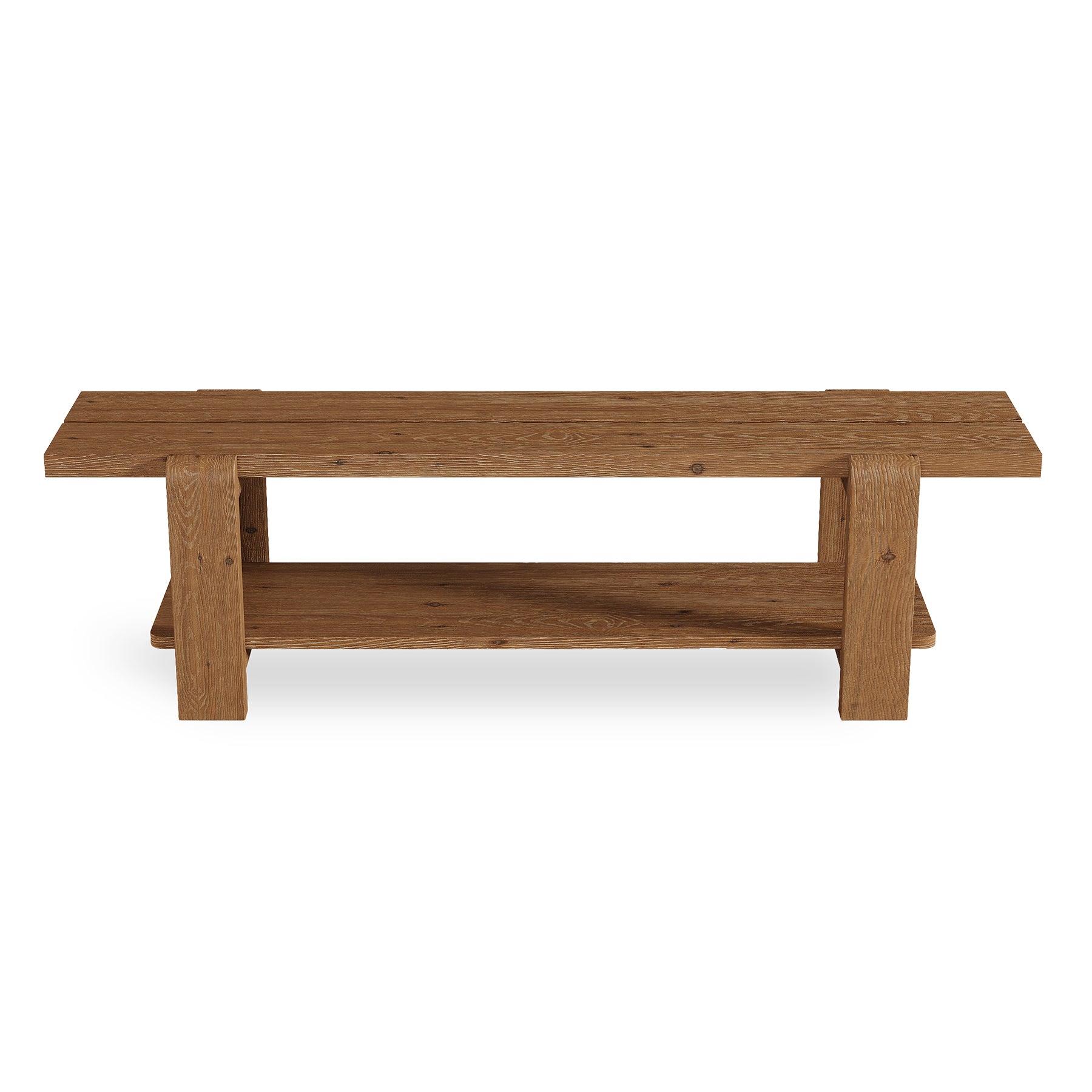 Tribesigns 63" Solid Wood Entryway Bench, Farmhouse Shoe Storage Bench for Hallway