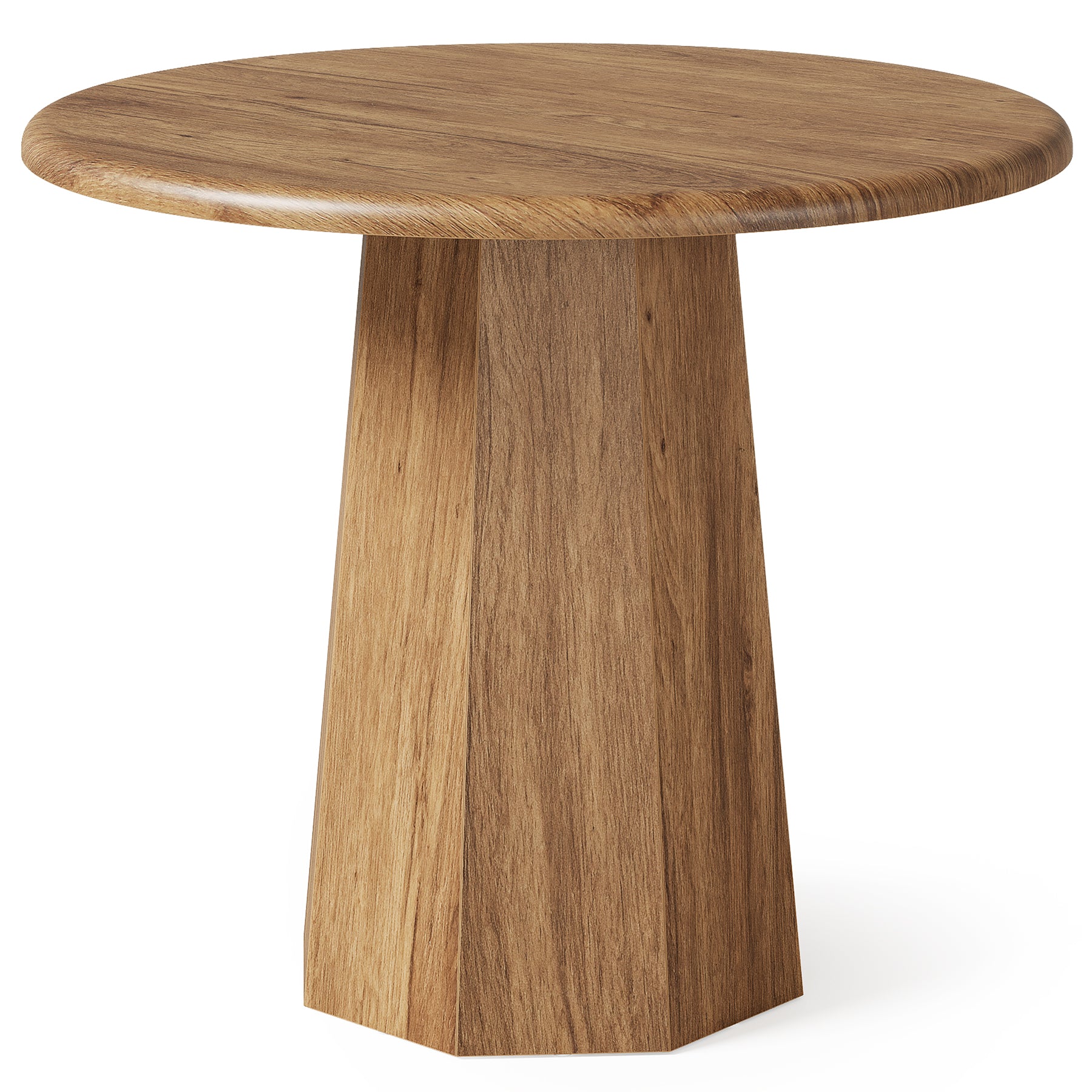 31.5" Round Dining Table for 4, Small Kitchen Table with Octagonal Base for Dining Room