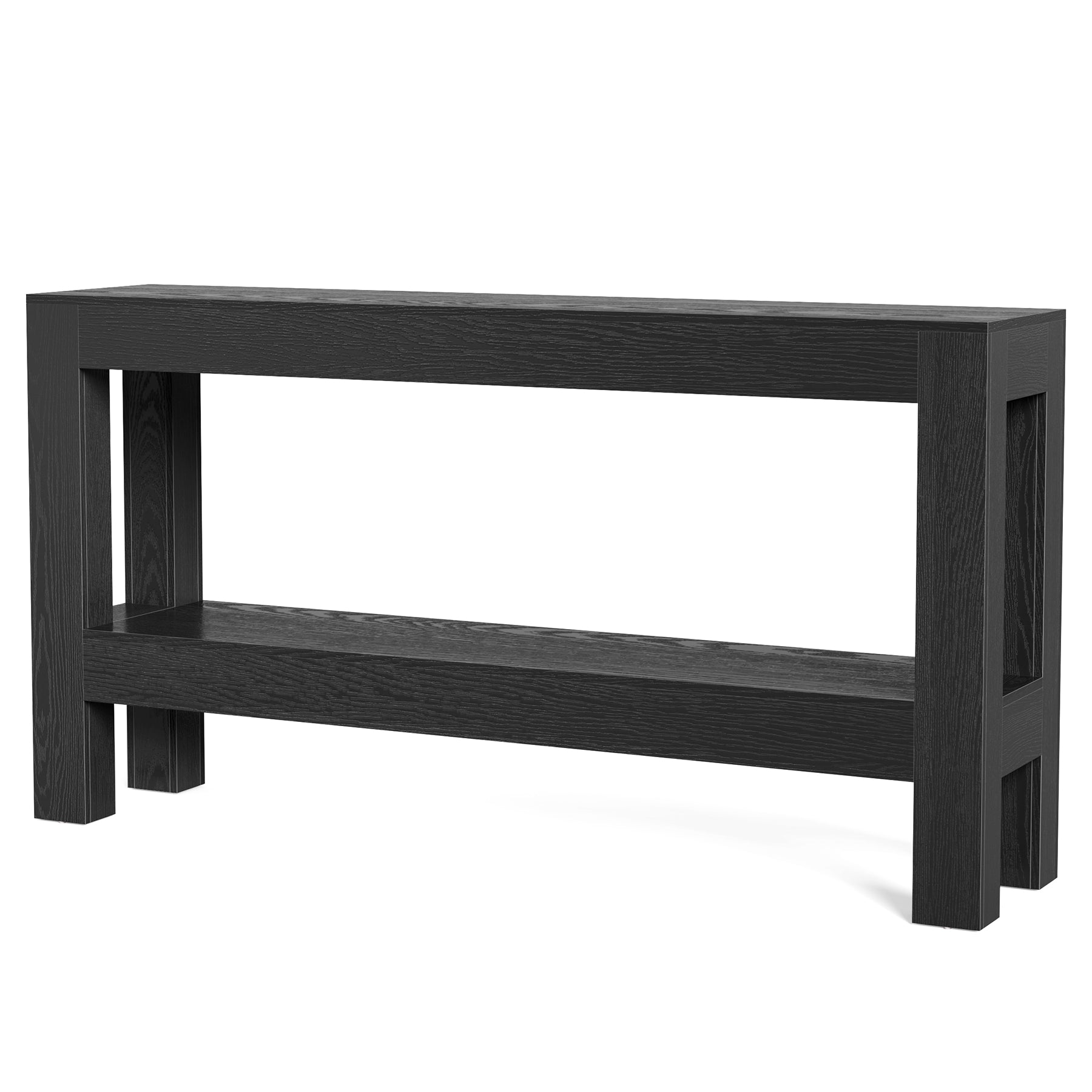 63" Console Table, Farmhouse 2-Tier Entryway Table Sofa Table
