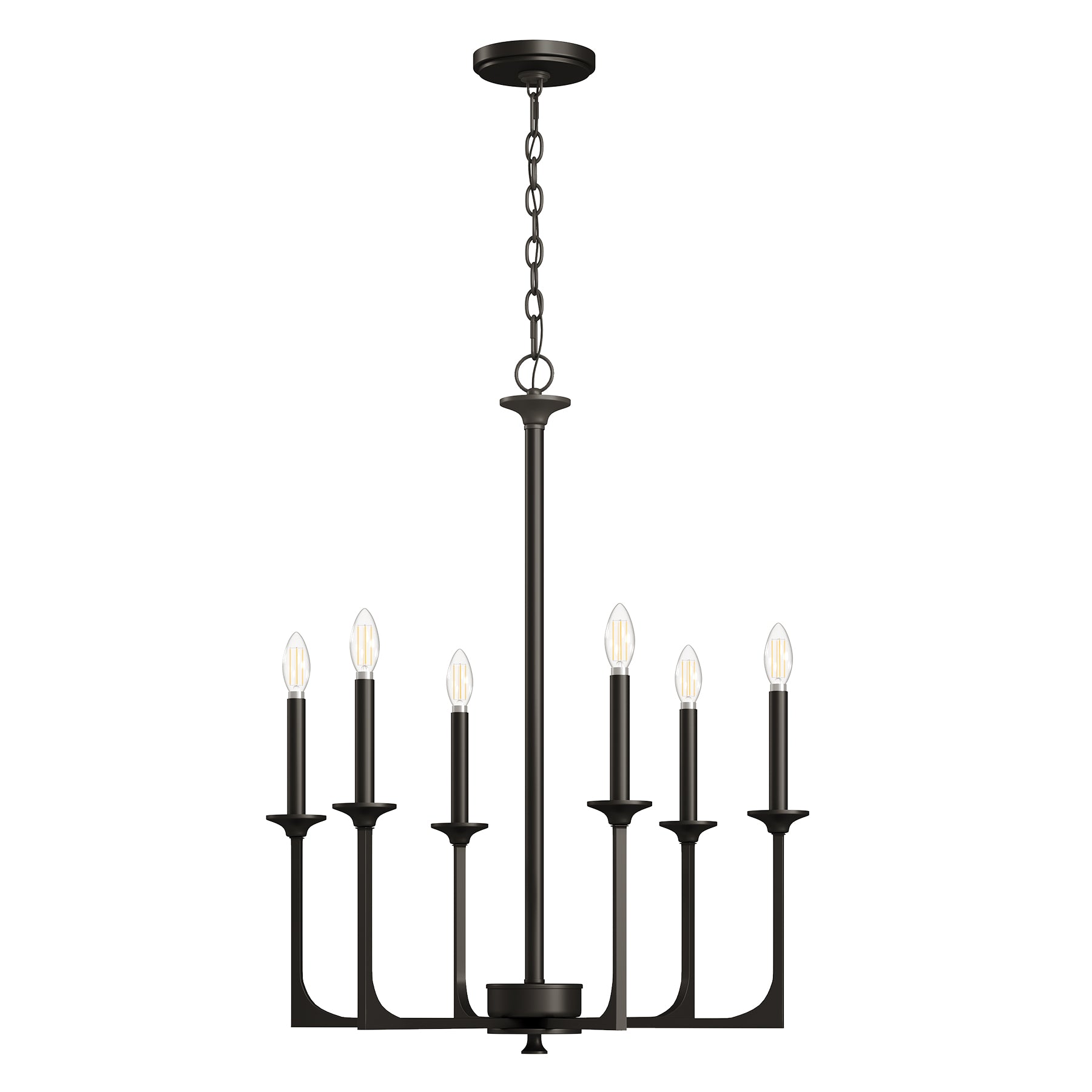 6-Light Chandeliers, 27" Pendant Light Fixtures Industrial Lighting