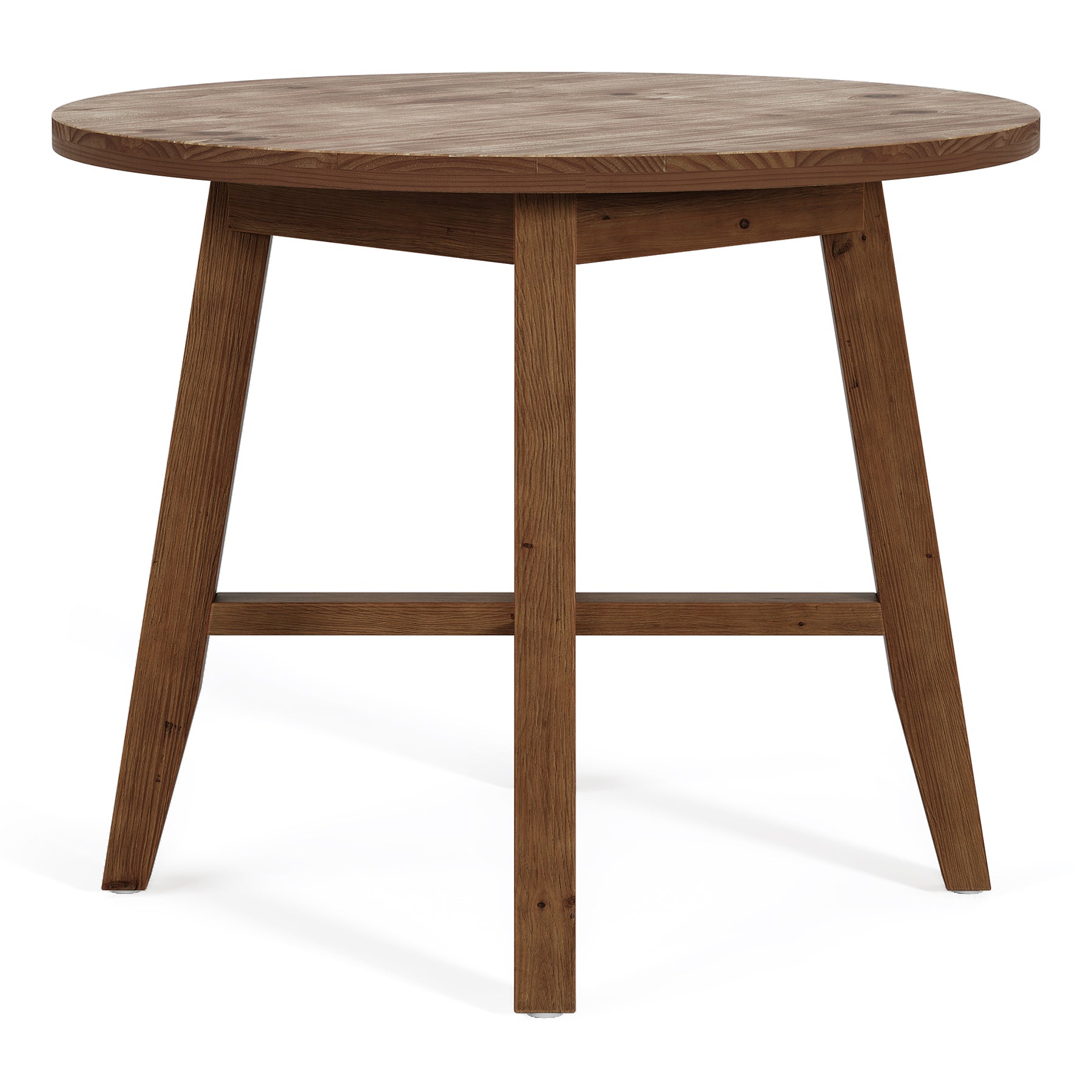 Solid Wood Round Dining Table, 31.5" Farmhouse Kitchen Table for 2-4
