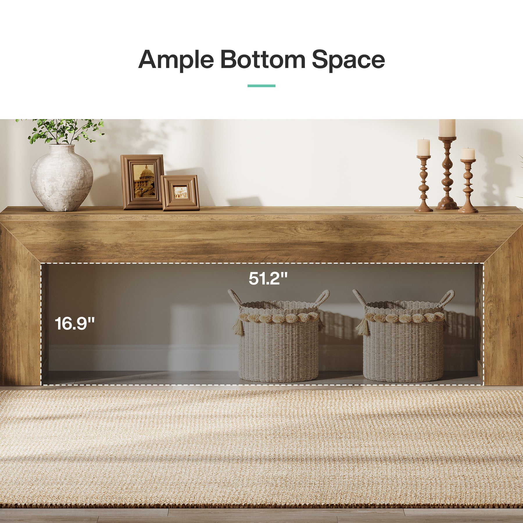63" Farmhouse Entryway Bench, Wooden Shoe Storage Bench for Hallway, End of Bed, or Dining Seating