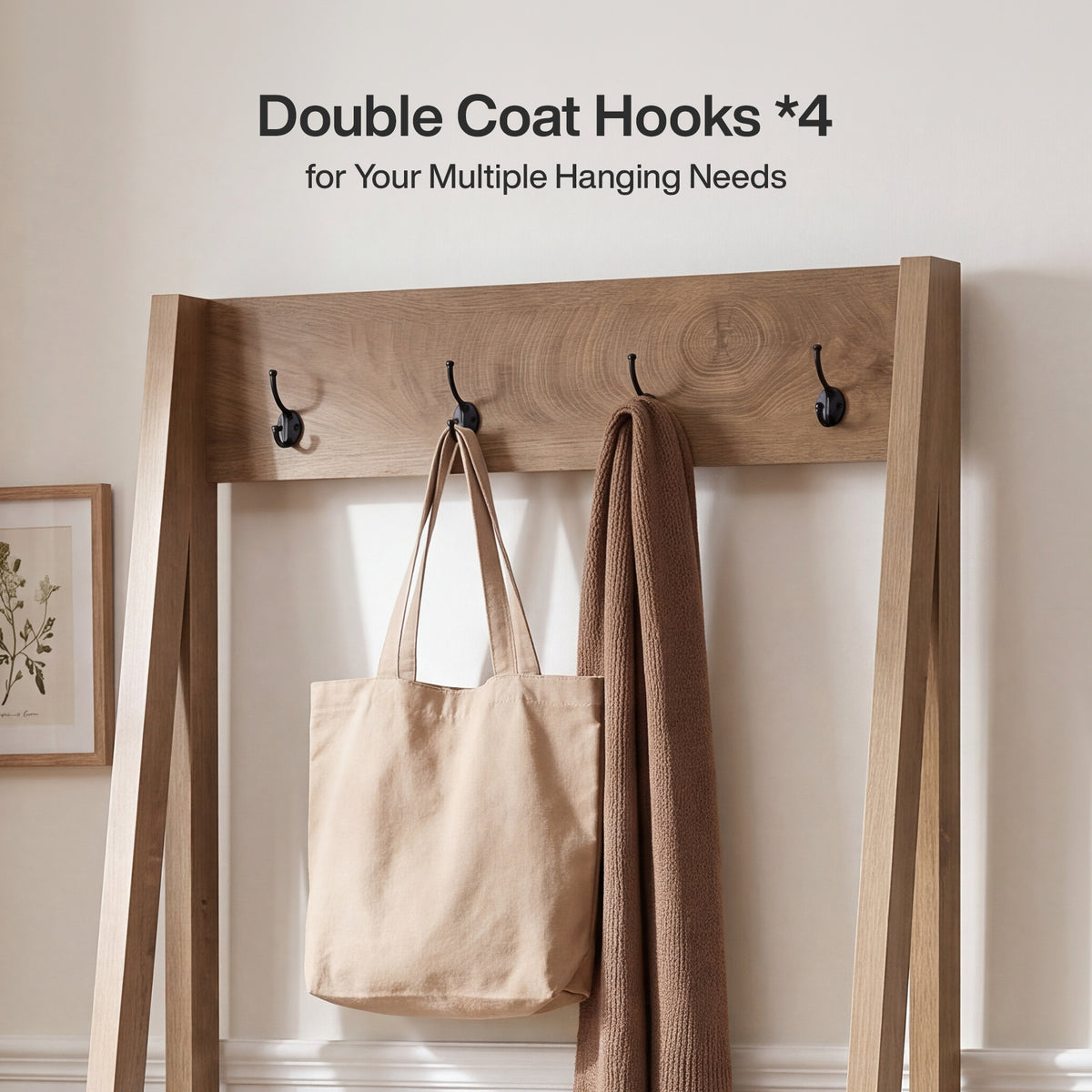 70.9" Hall Tree with Upholstered Bench and Shoe Storage, 4-in-1 Coat Rack for Hallway