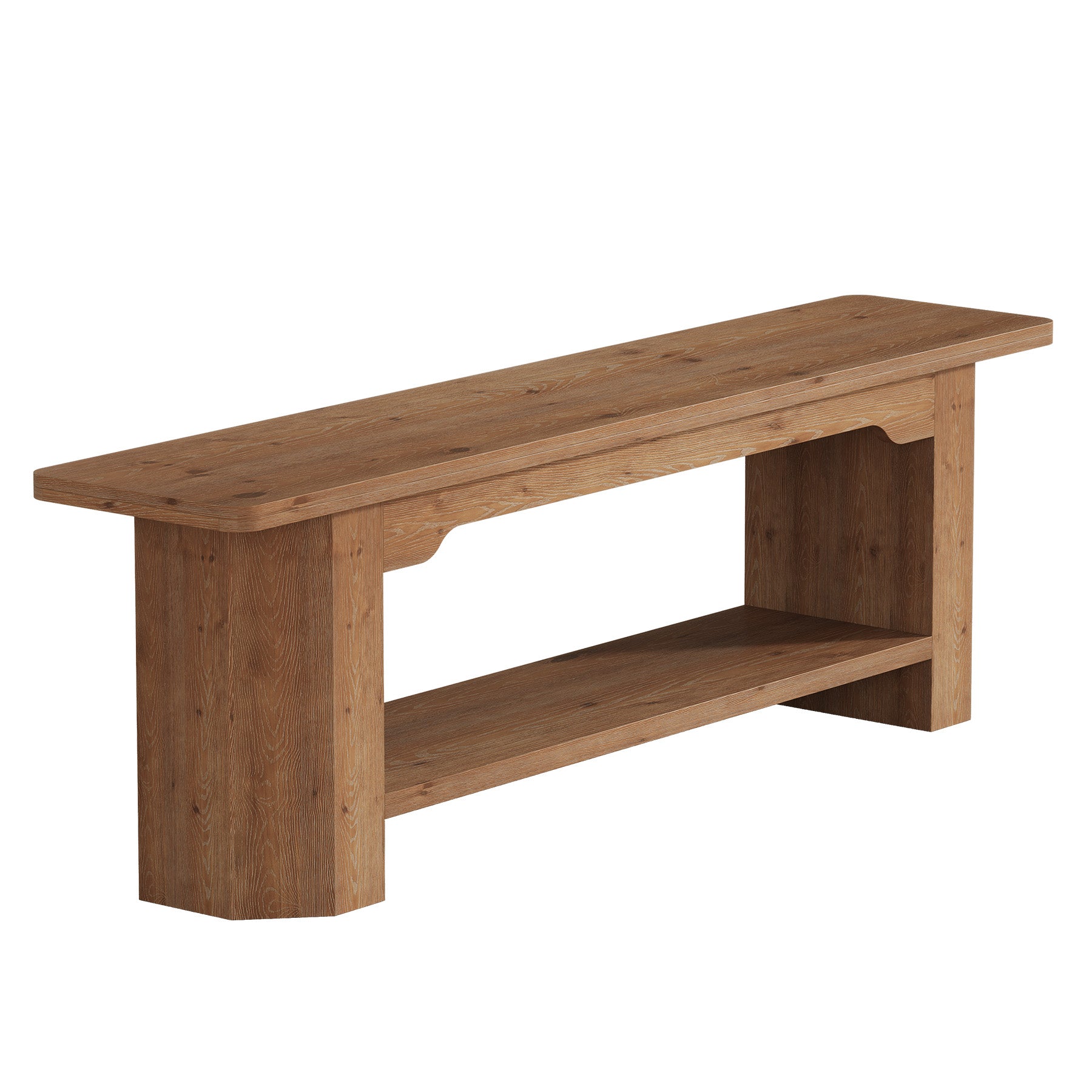 Tribesigns 63" Solid Wood TV Stand, Farmhouse Console for Living Room