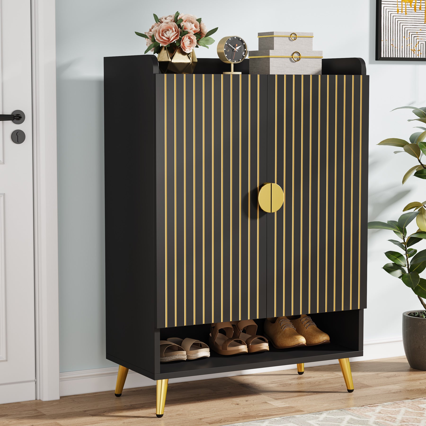 7-Tier Shoe Cabinet, Shoe Storage Organizer with Adjustable Shelves