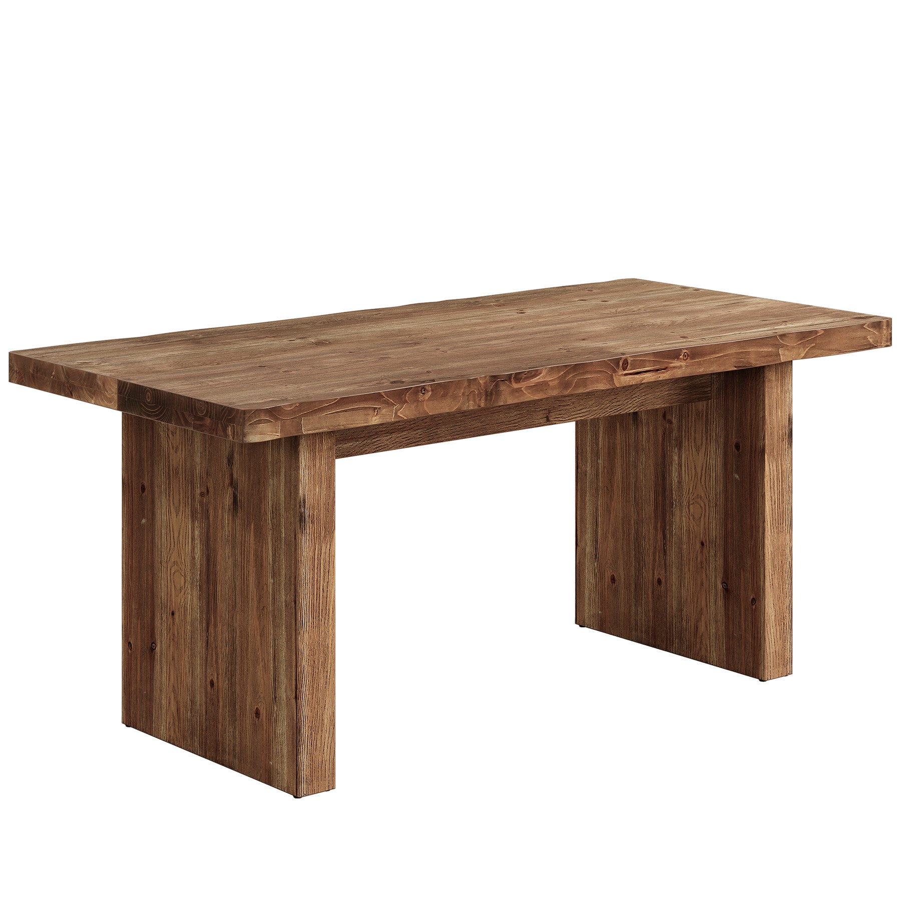 63" Solid Wood Executive Desk, Farmhouse Office Desk, Large Computer Table for Home Office