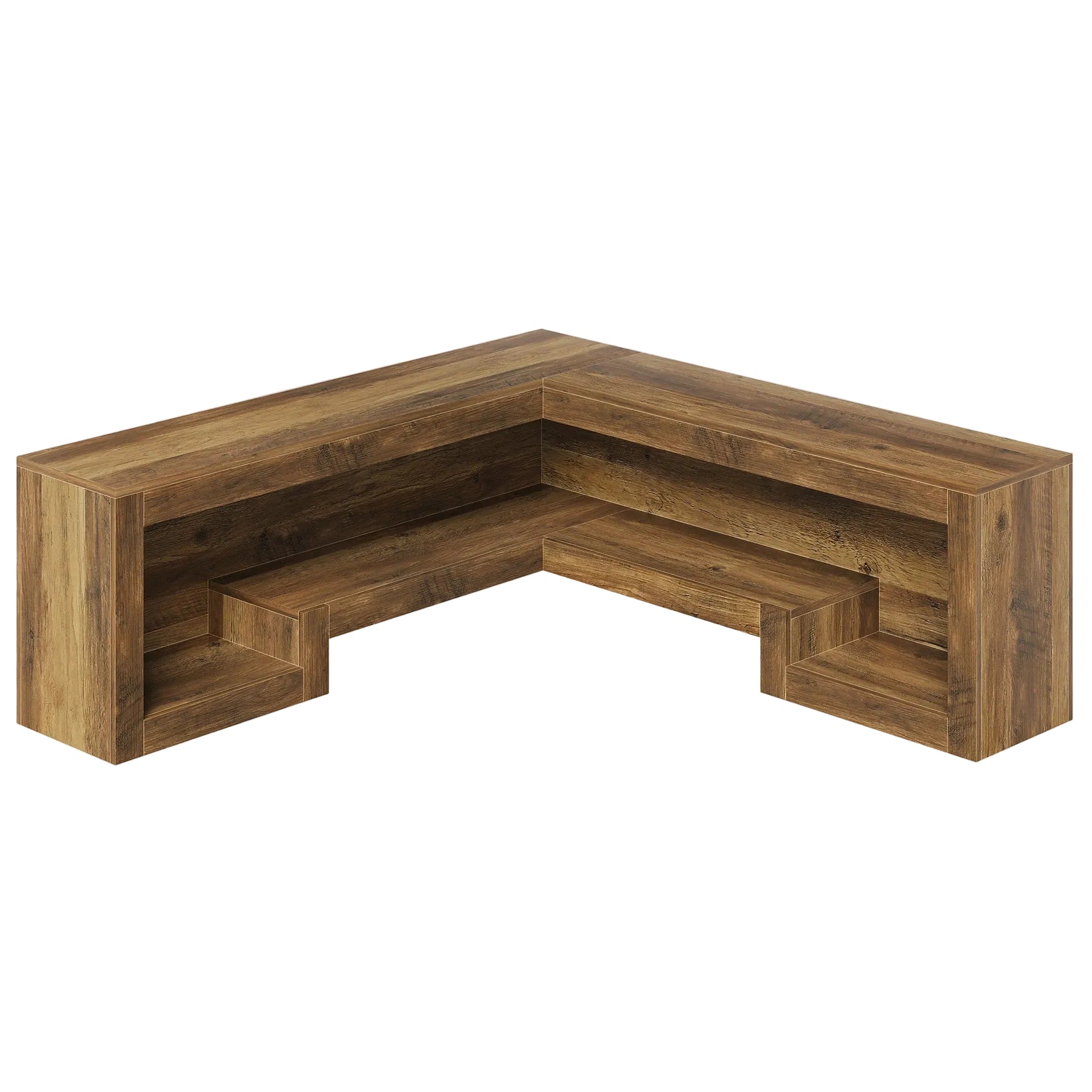 55“ L-Shaped Corner Bench, wooden Breakfast Nook Bench With Storage For Entryway