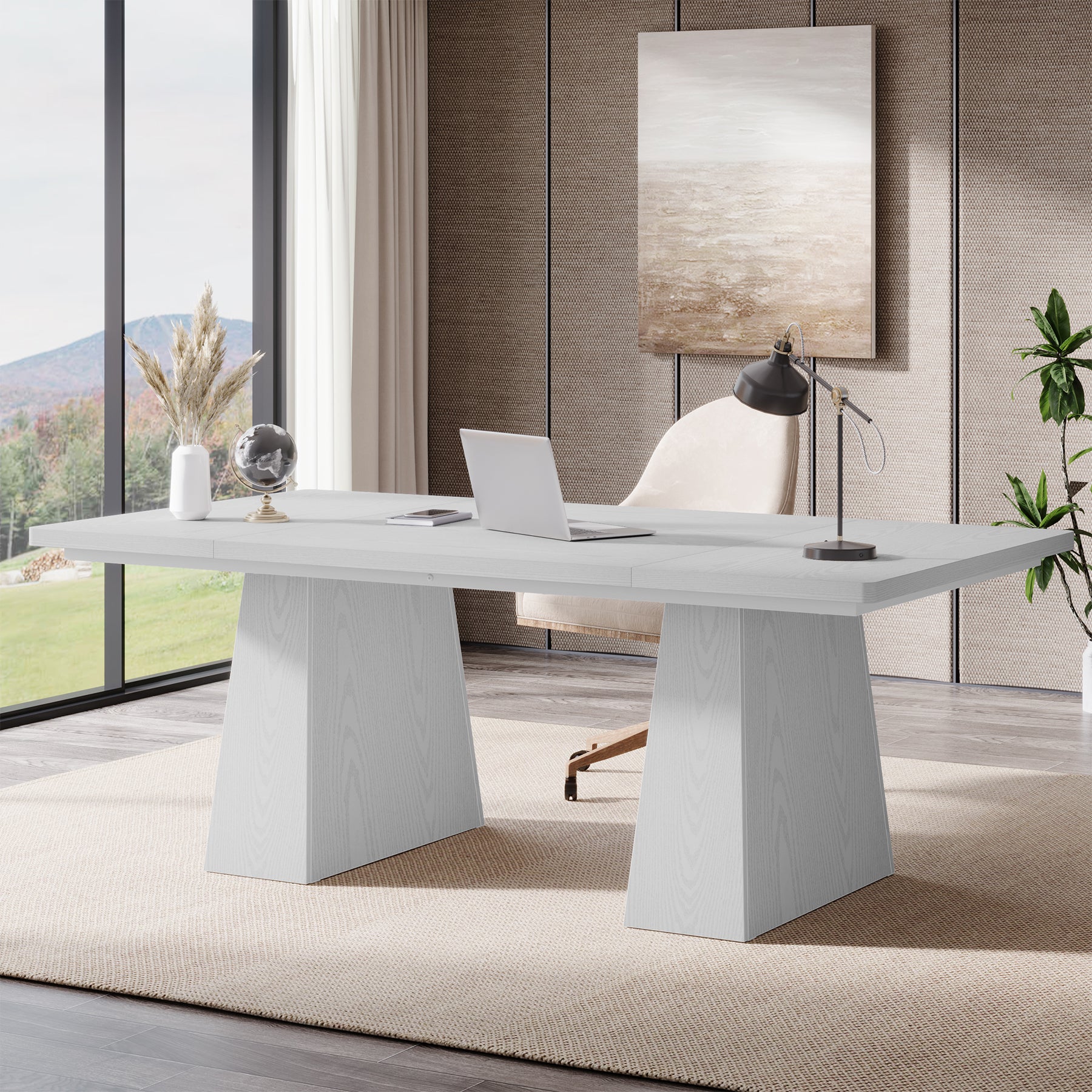 63" Executive Desk, Modern Office Computer Desk Workstations