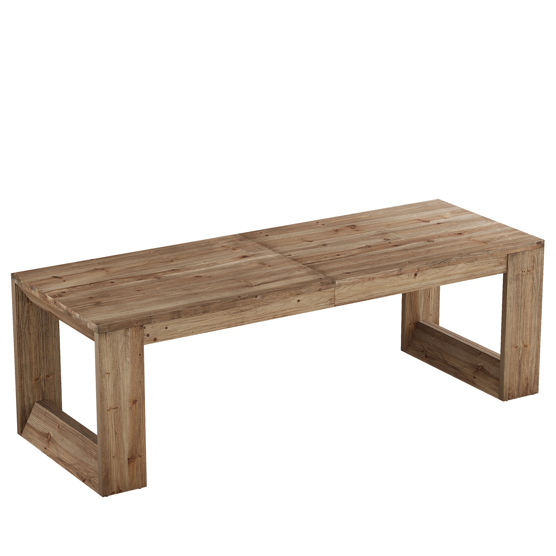 86.6" Two Person Desk, Farmhouse Solid Wood Computer Desk for Home Office