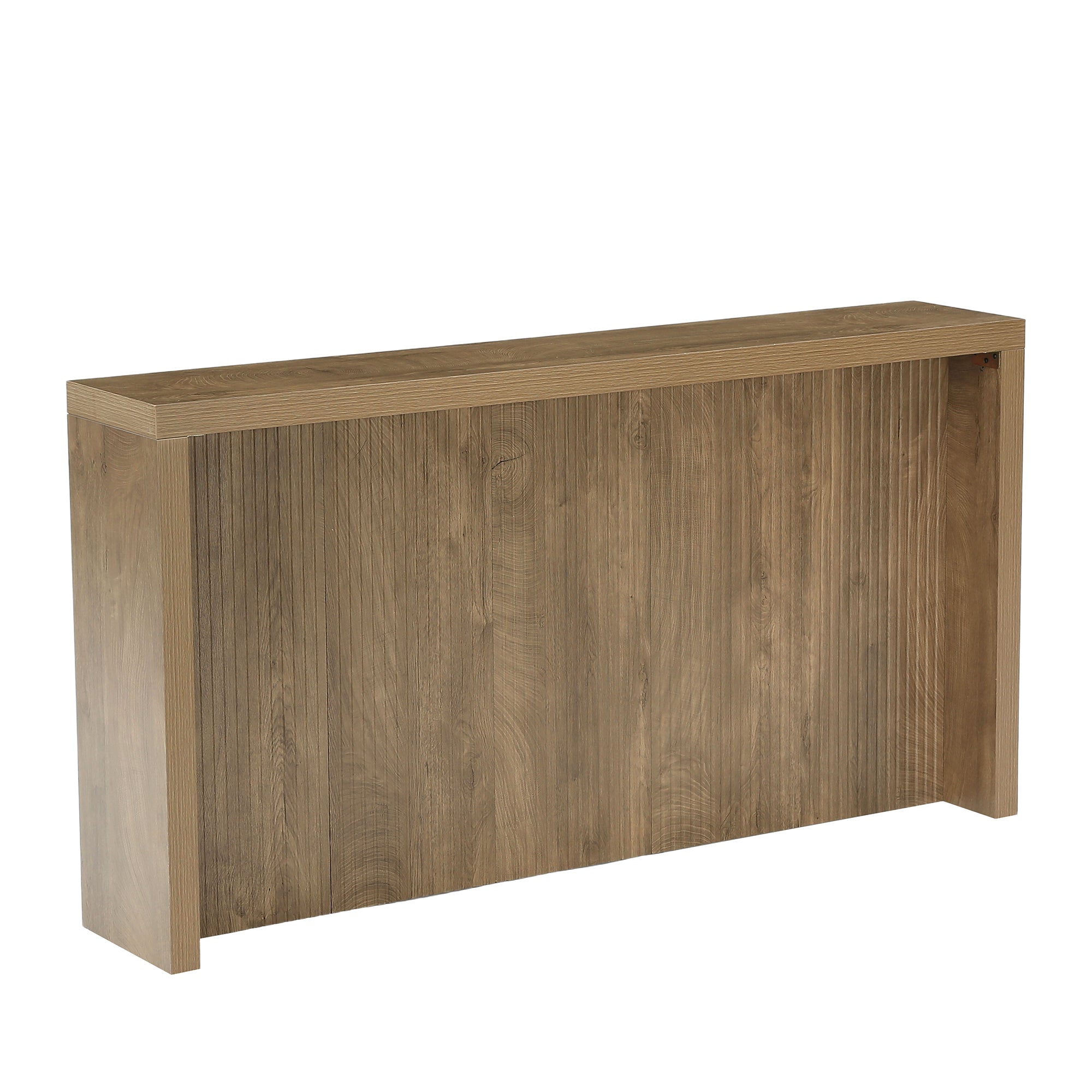 63" Farmhouse Console Table, Wooden Entry Table with Fluted Design for Hallway