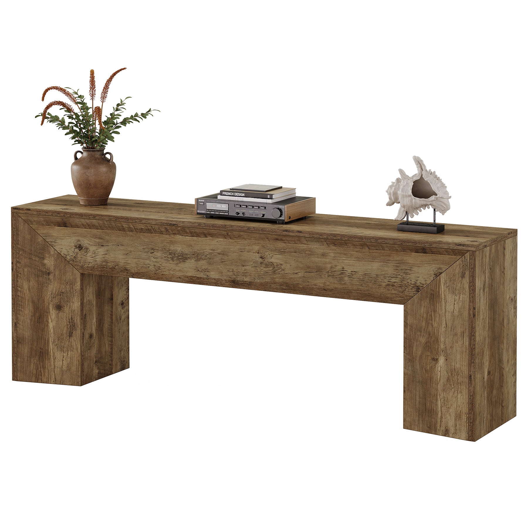 63" TV Stand with Hidden Metal Frame, Low Media Console Table for Living Room and Bedroom