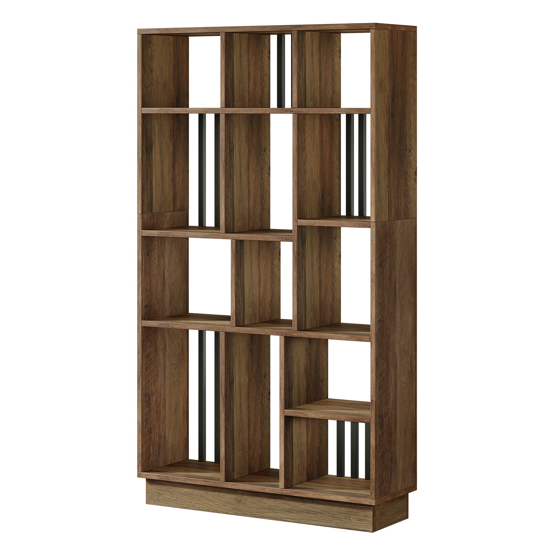 71" Room Divider with Shelves, Wall Partition Divider Screen for Living Room, Entryway