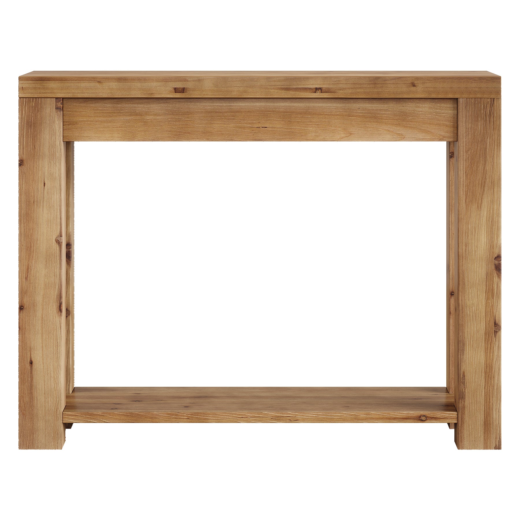 Solid Wood 43.31" Farmhouse Console Table, Narrow Entryway Sofa Table for Living Room, Hallway