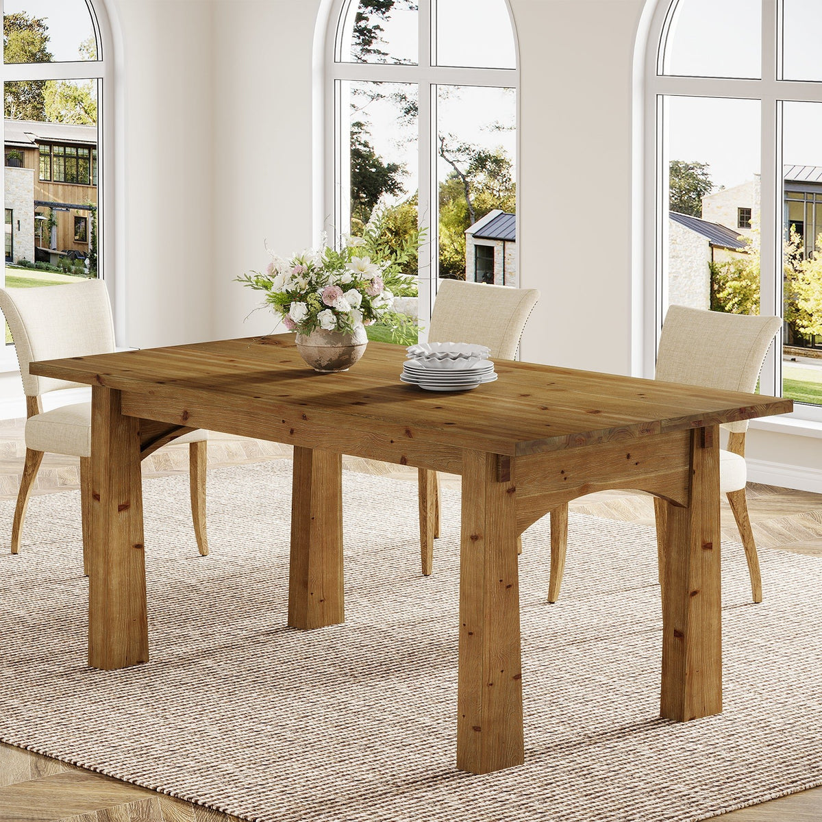 Solid Wood Dining Table, 63
