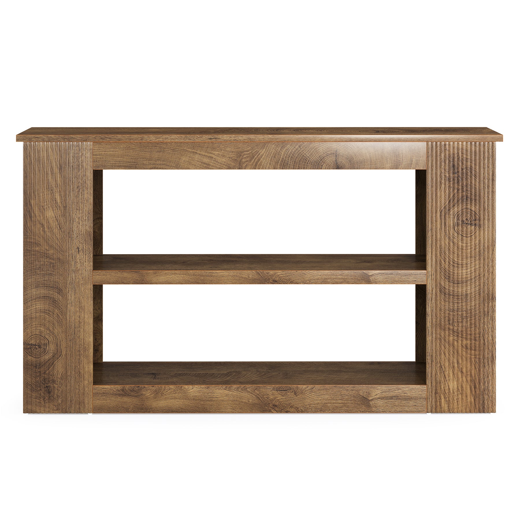 55" Console Table, 3-Tier Sofa Table Behind Couch Entryway Table with Storage