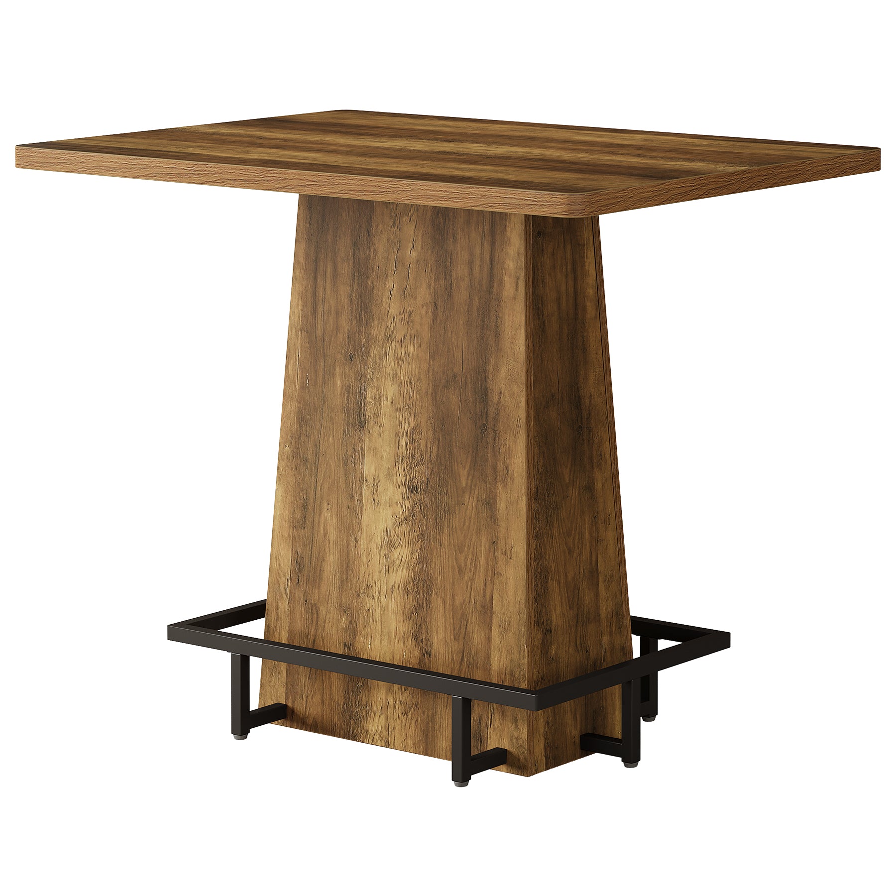 Tribesigns 47" Bar Table, Rustic Industrial Pub Table with Footrest for Kitchen Bar Restaurant