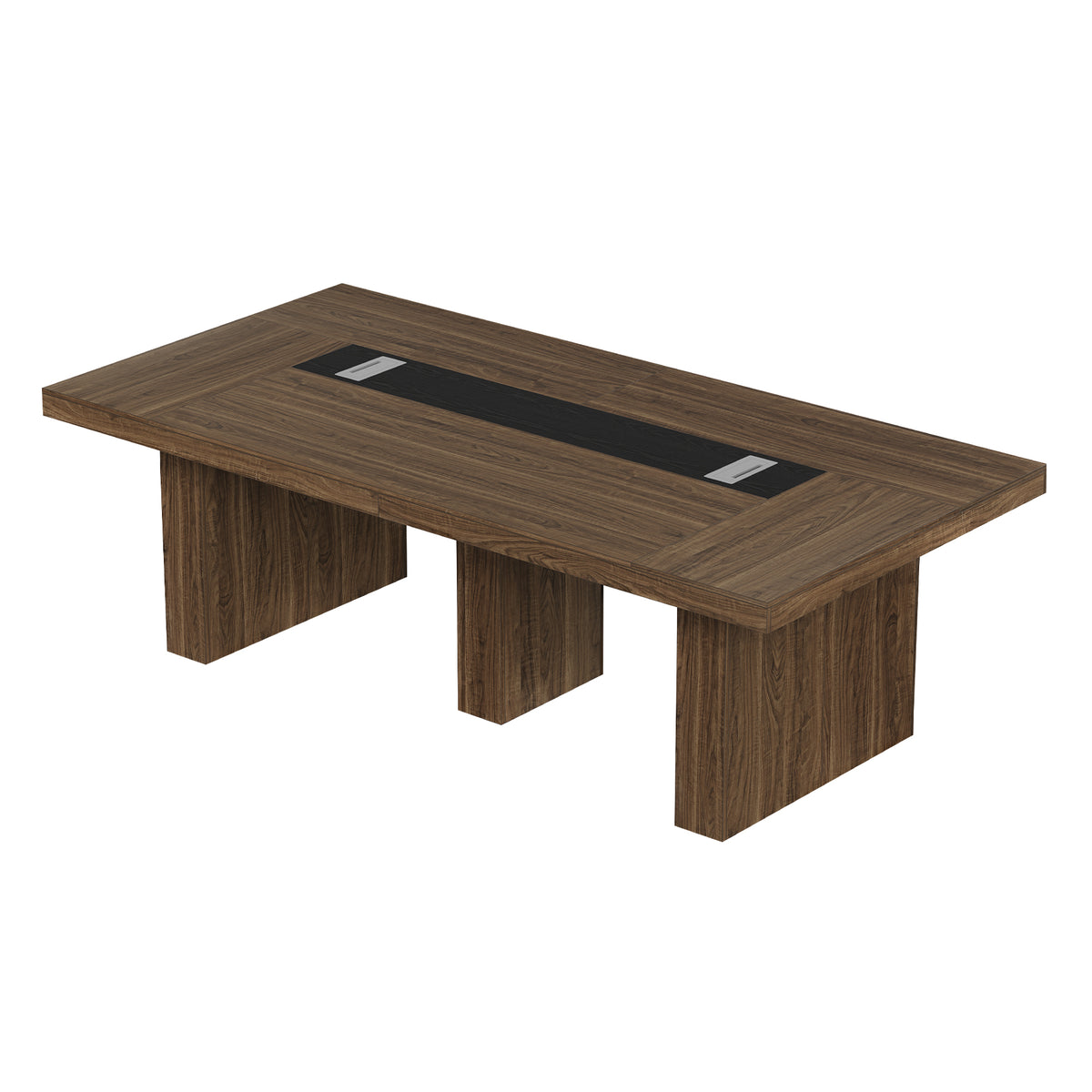 8ft Conference Table, 94.5" Meeting Office Table with Cable Grommet for 10 People