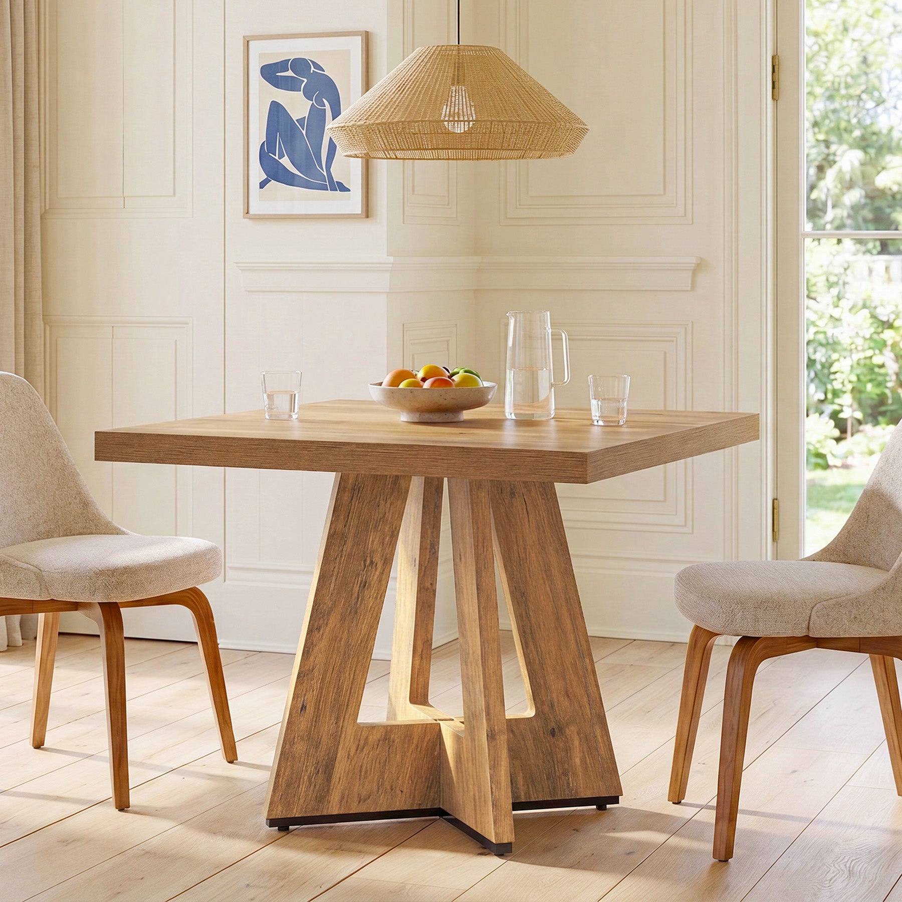 31.5" Dining Table, Square Kitchen Dinner Table for 2-4 People