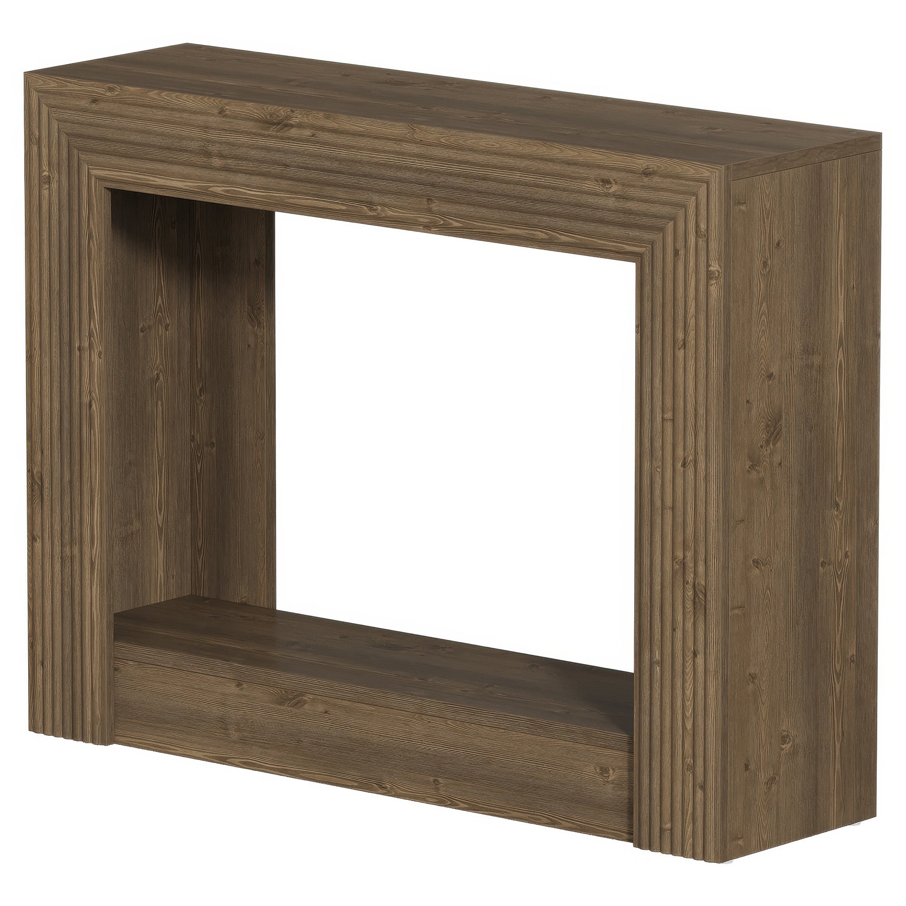 41" Farmhouse Console Table with Storage, Narrow 2-Tier Sofa Table for Entryway or Behind Couch