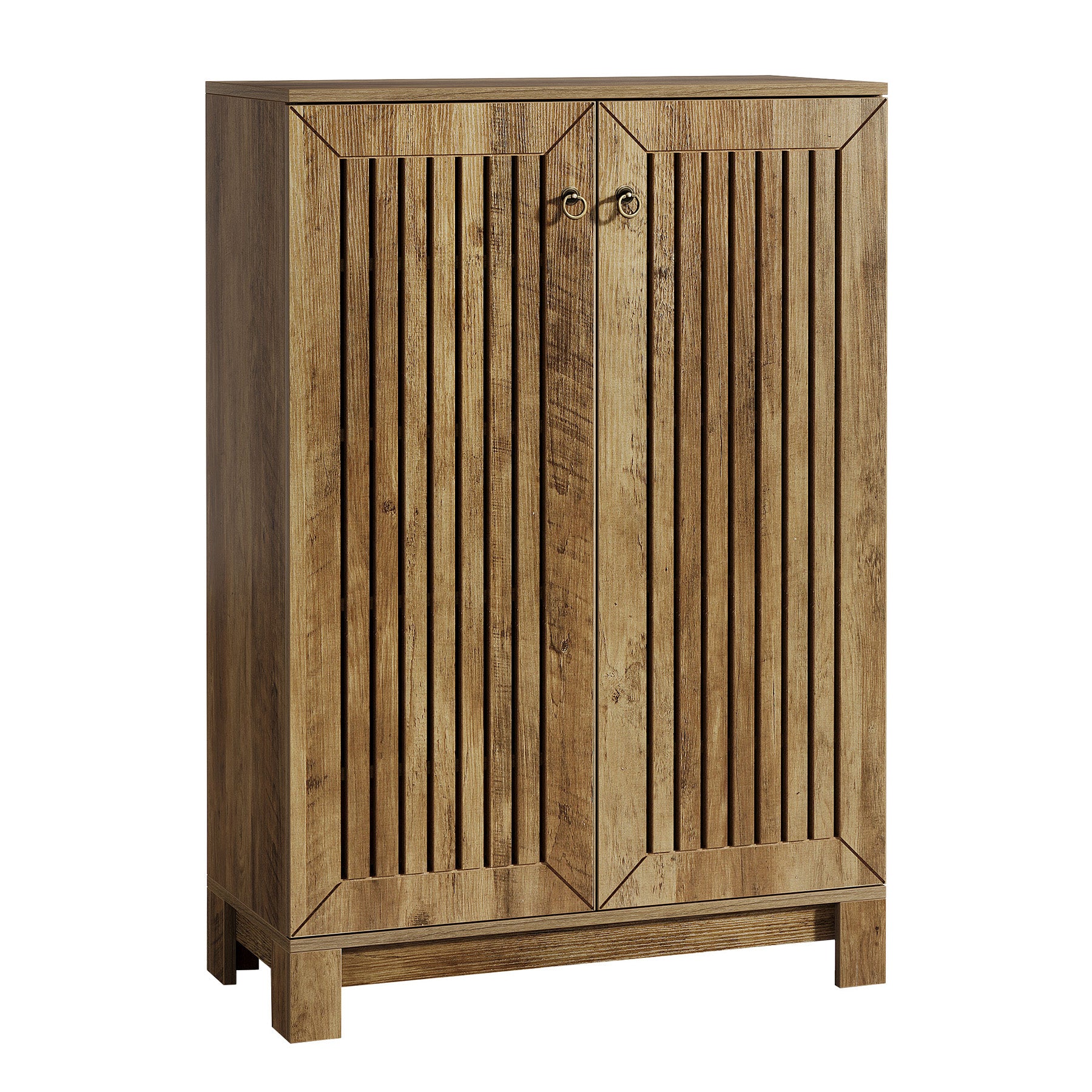 5-Tier Shoe Cabinet with Doors, Entryway Shoe Rack Organizer for Living Room, Hallway