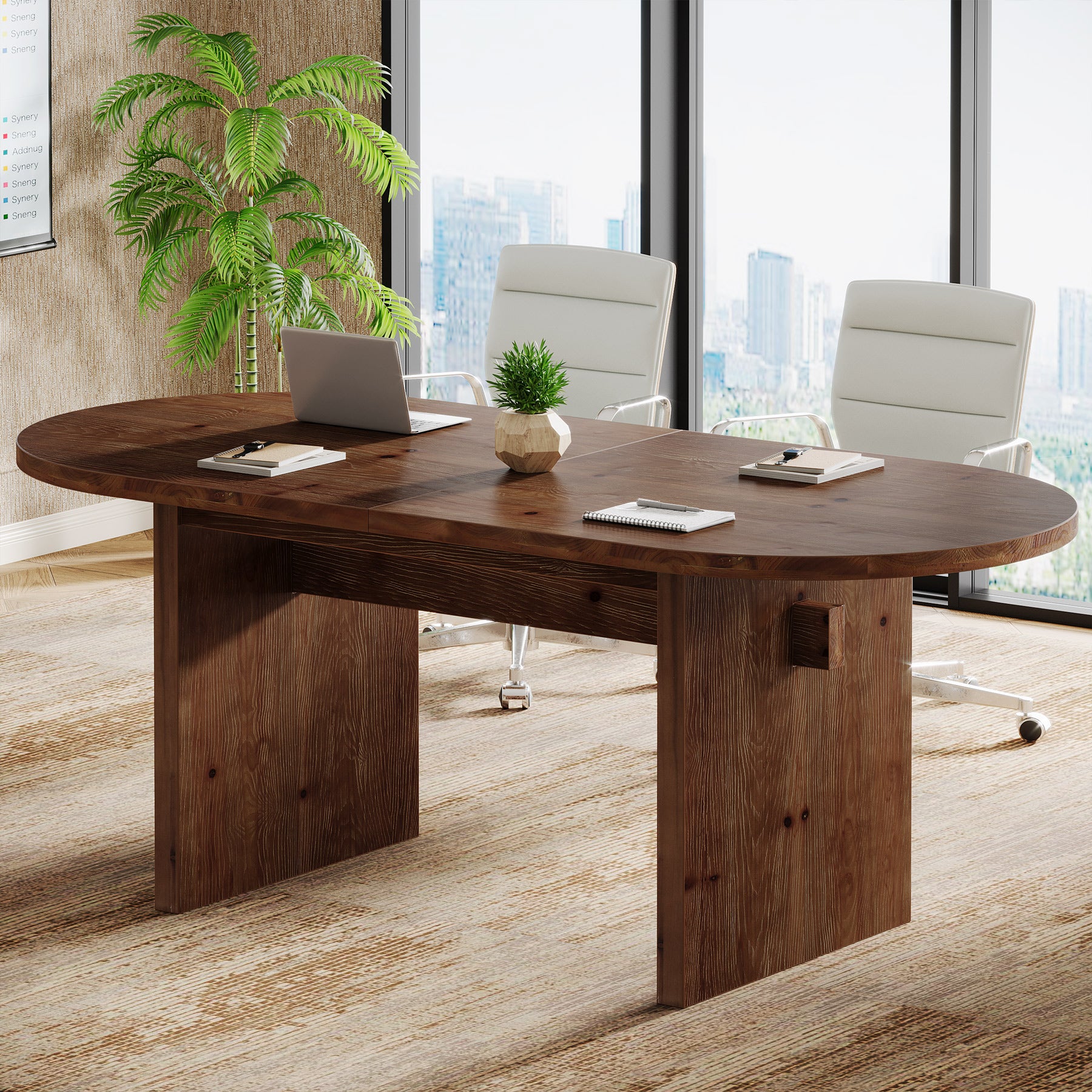Solid Wood Conference Table, 63