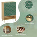 2-Door Shoe Cabinet with Solid Wood Legs & Adjustable Shelves Tribesigns